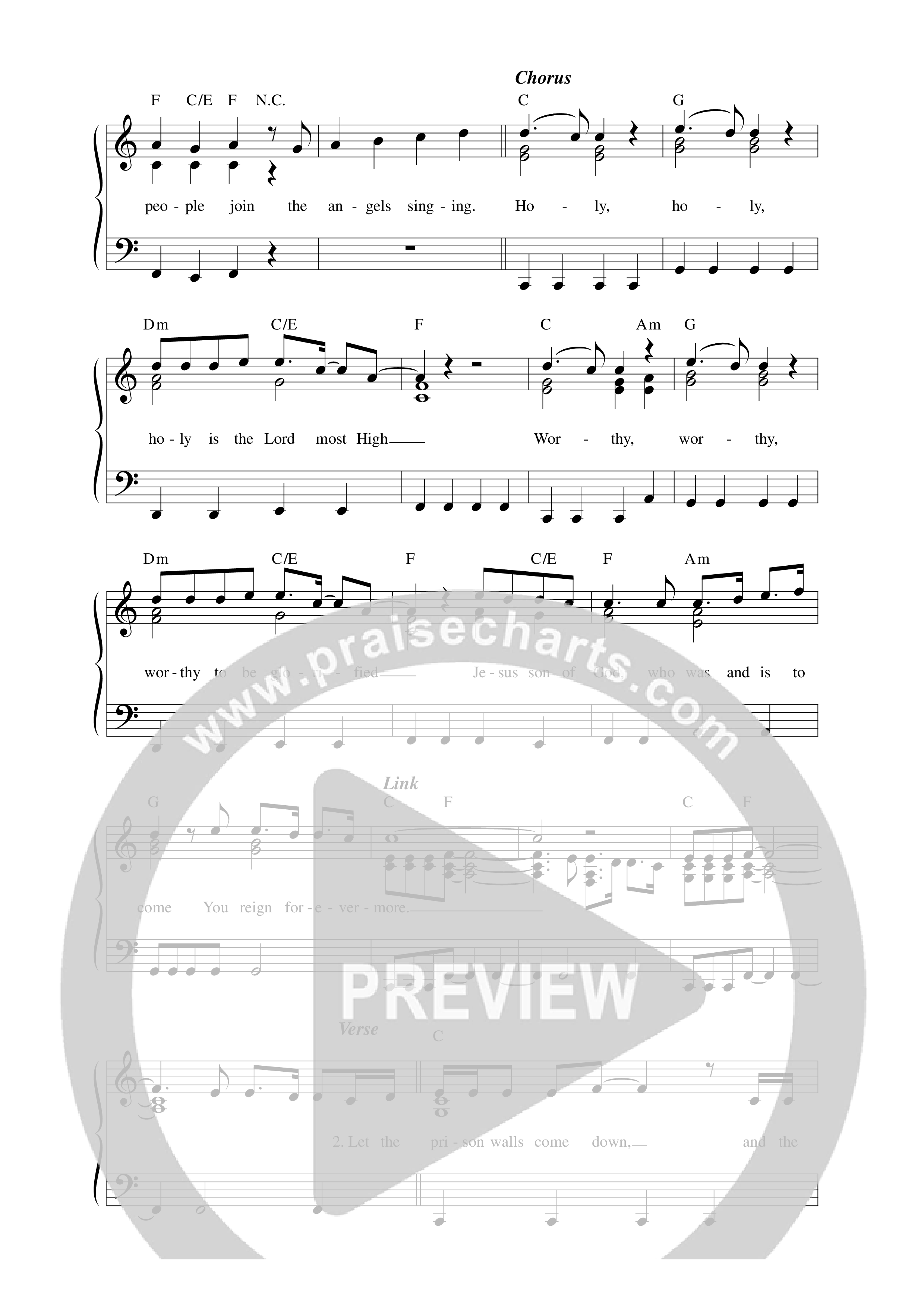 Reign Forevermore Lead Sheet Melody (Vineyard Music)
