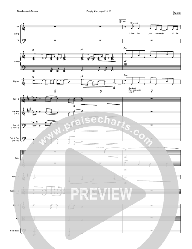 Empty Me Conductor's Score (Chris Sligh)