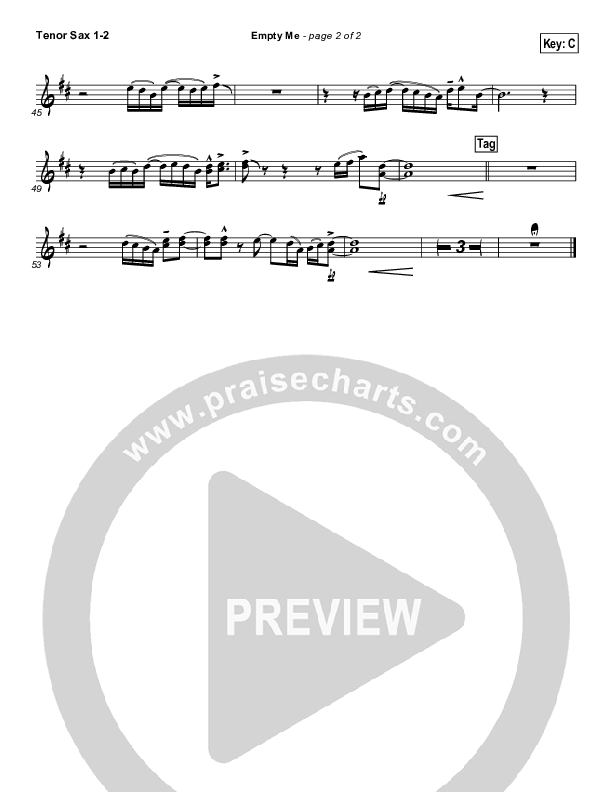 Empty Me Tenor Sax 1/2 (Chris Sligh)