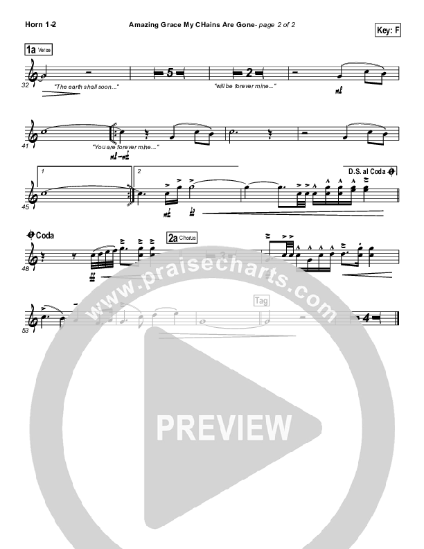 Amazing Grace (My Chains Are Gone) French Horn 1/2 (Michael W. Smith)