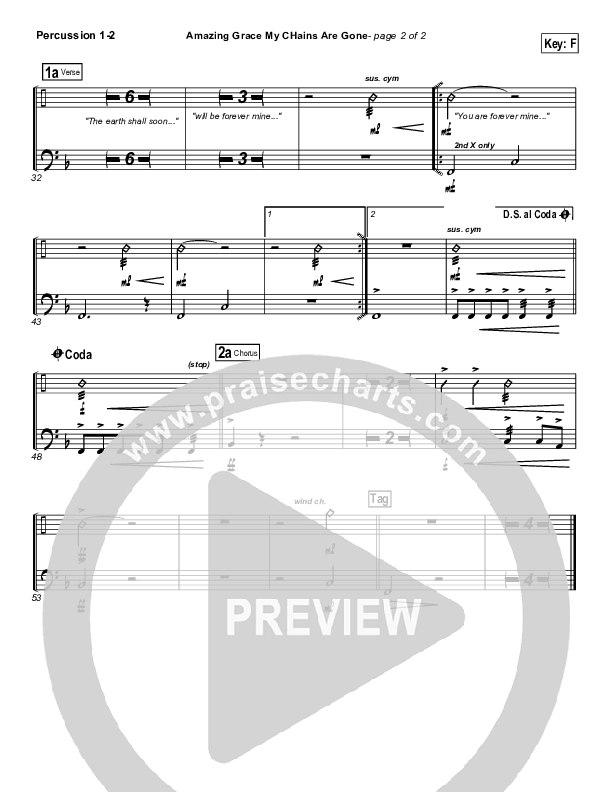 Amazing Grace (My Chains Are Gone) Percussion (Michael W. Smith)