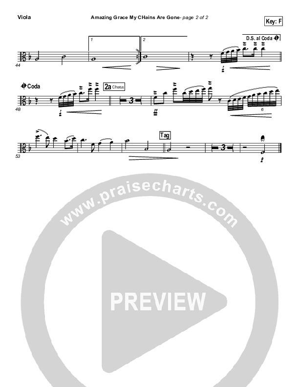 Amazing Grace (My Chains Are Gone) Viola (Michael W. Smith)