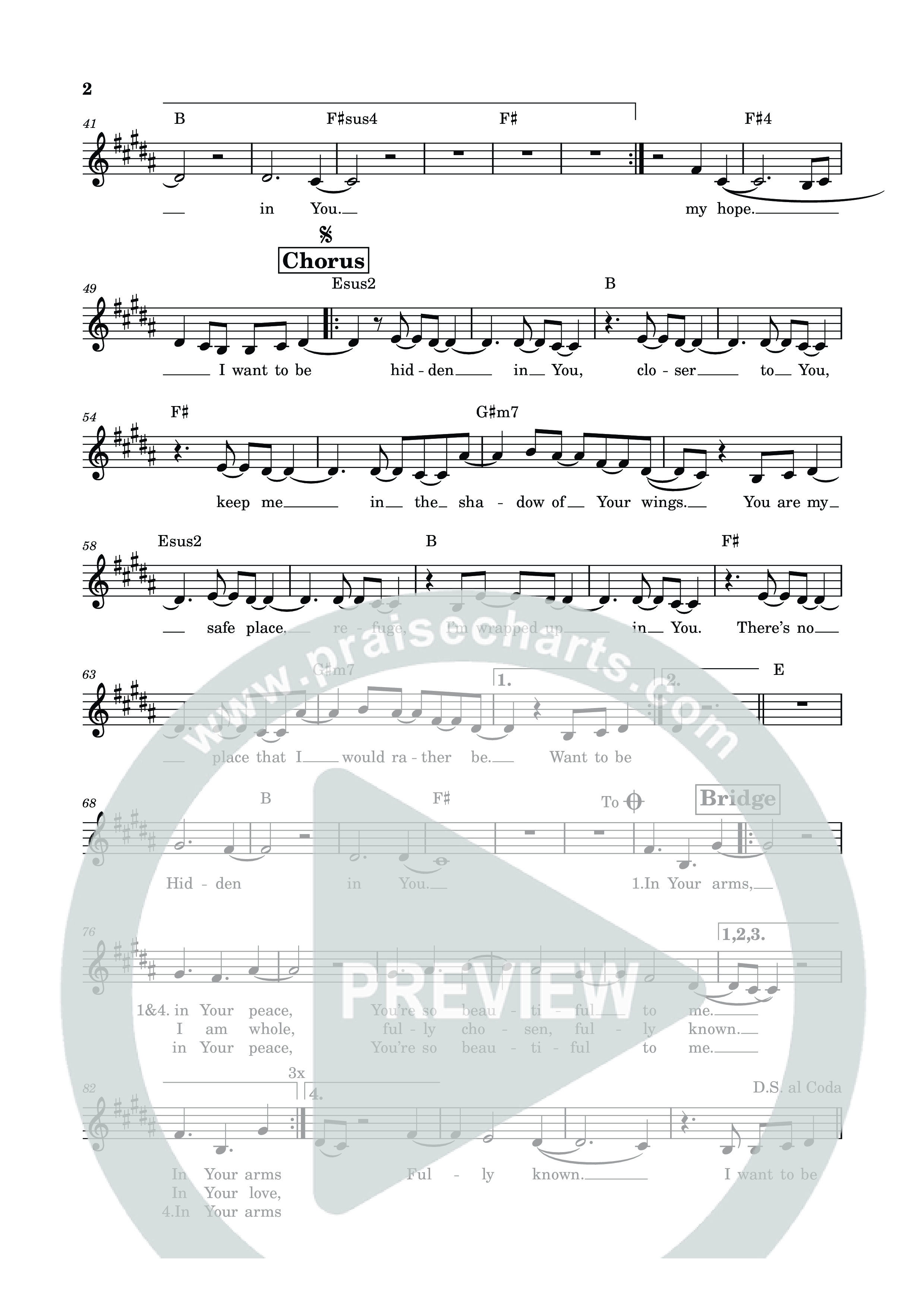 Hidden Lead Sheet Melody (Echo Harbor Worship / Sarah Kroger)