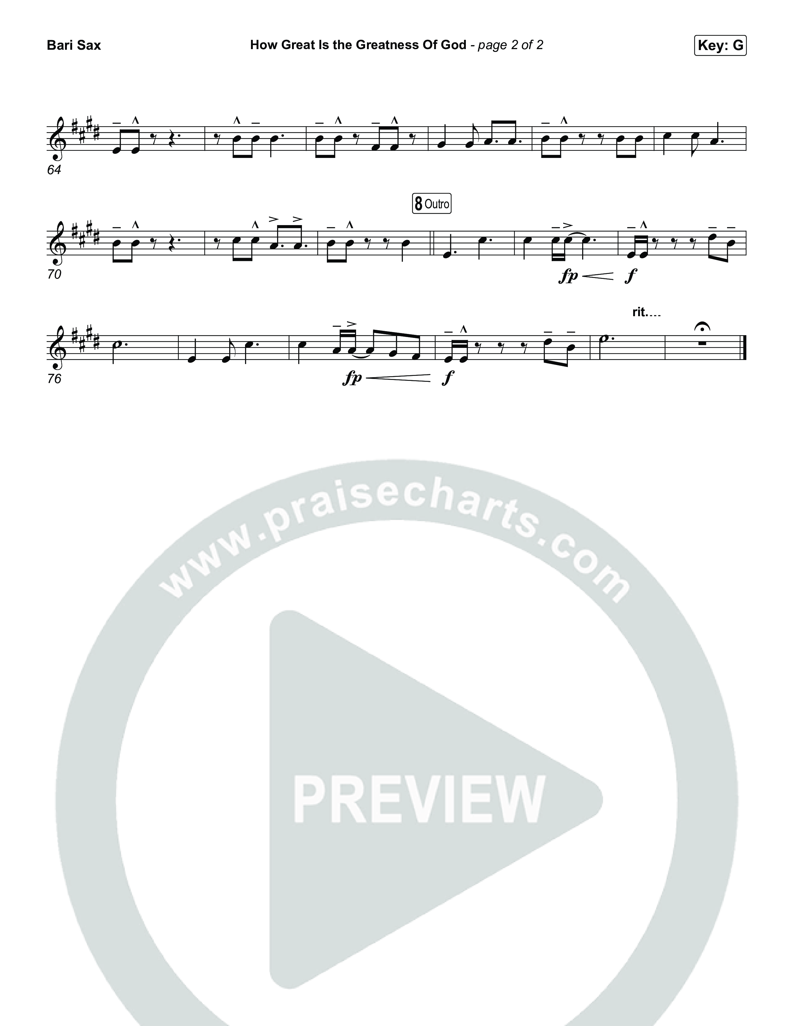 How Great Is The Greatness Of God Bari Sax (Bryan Fowler / Matt Papa / Cochren & Co)