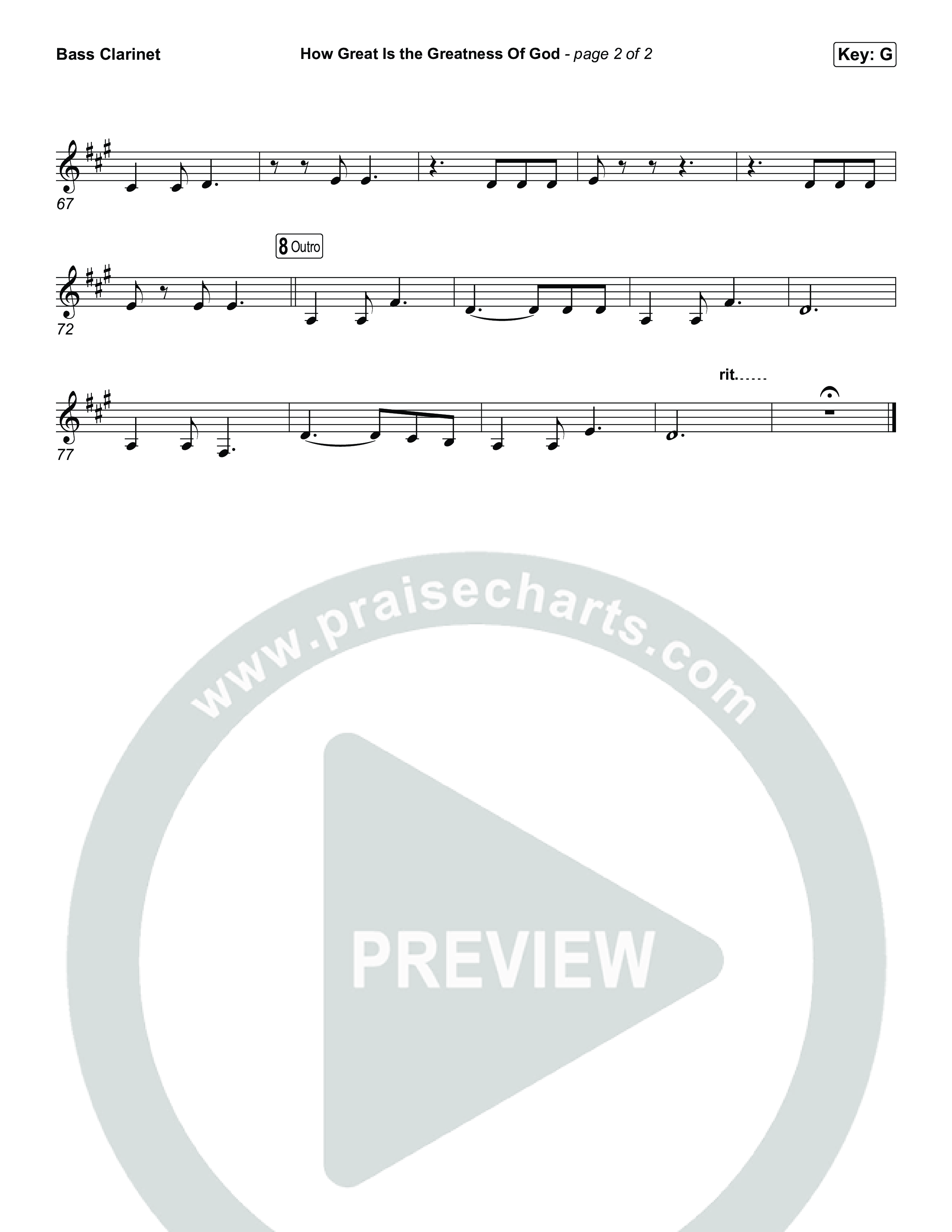 How Great Is The Greatness Of God Bass Clarinet (Bryan Fowler / Matt Papa / Cochren & Co)