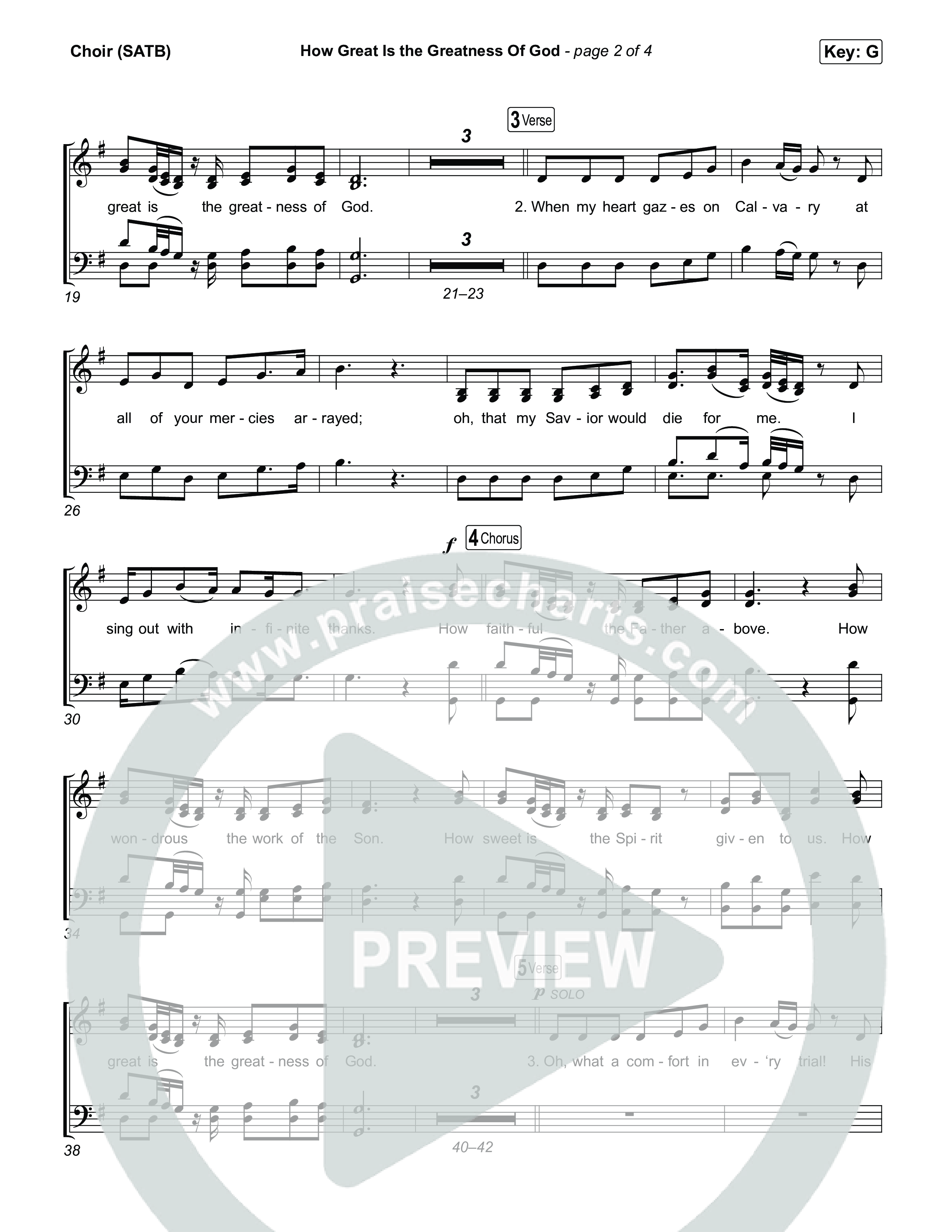 How Great Is The Greatness Of God Choir Sheet (SATB) (Bryan Fowler / Matt Papa / Cochren & Co)