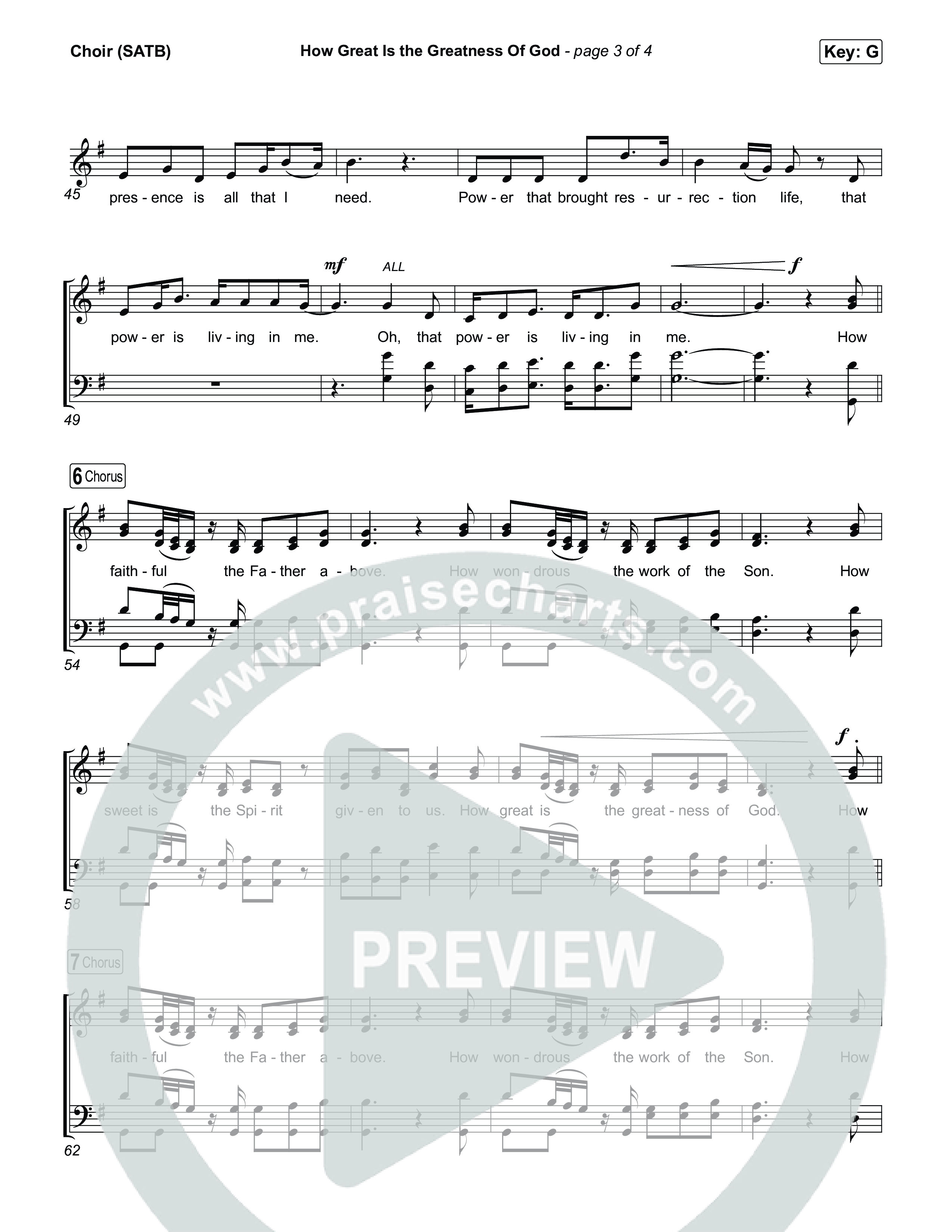 How Great Is The Greatness Of God Choir Sheet (SATB) (Bryan Fowler / Matt Papa / Cochren & Co)