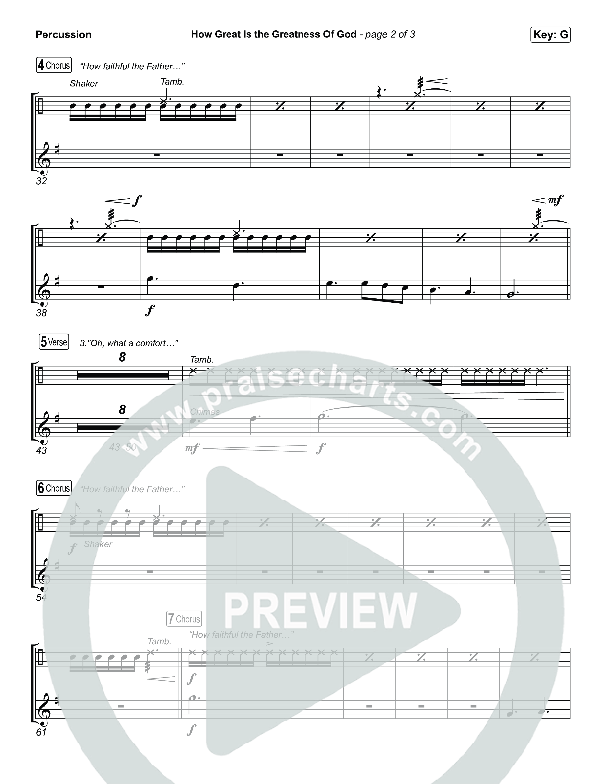 How Great Is The Greatness Of God Percussion (Bryan Fowler / Matt Papa / Cochren & Co)