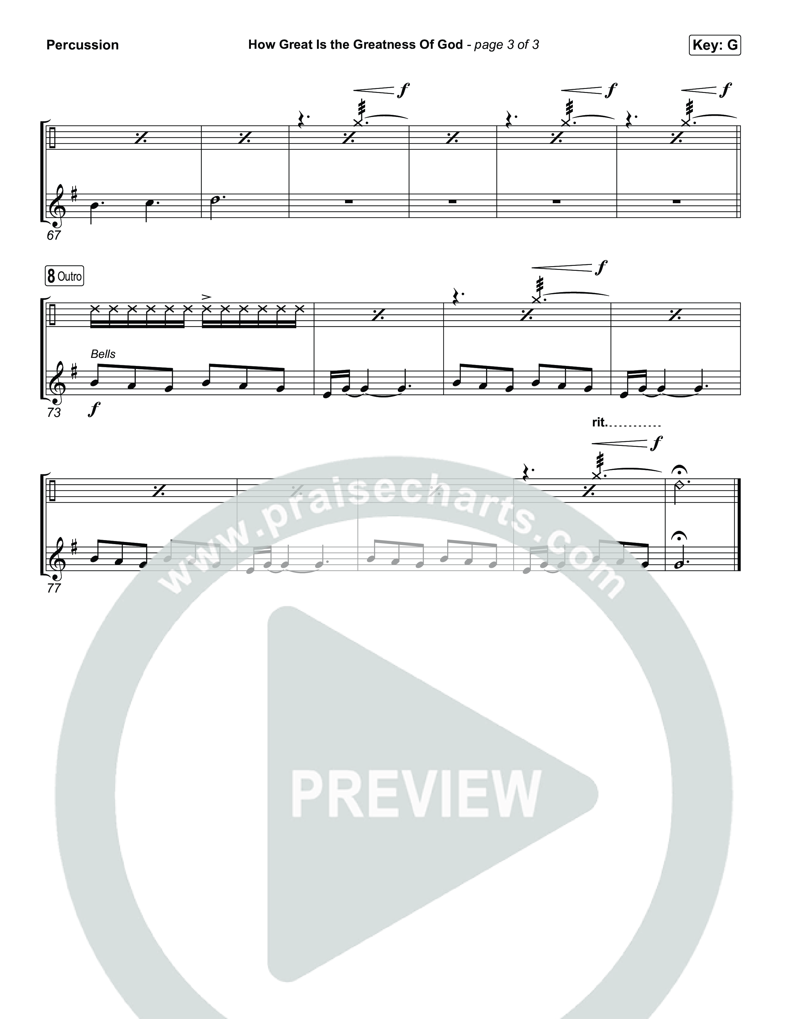 How Great Is The Greatness Of God Percussion (Bryan Fowler / Matt Papa / Cochren & Co)