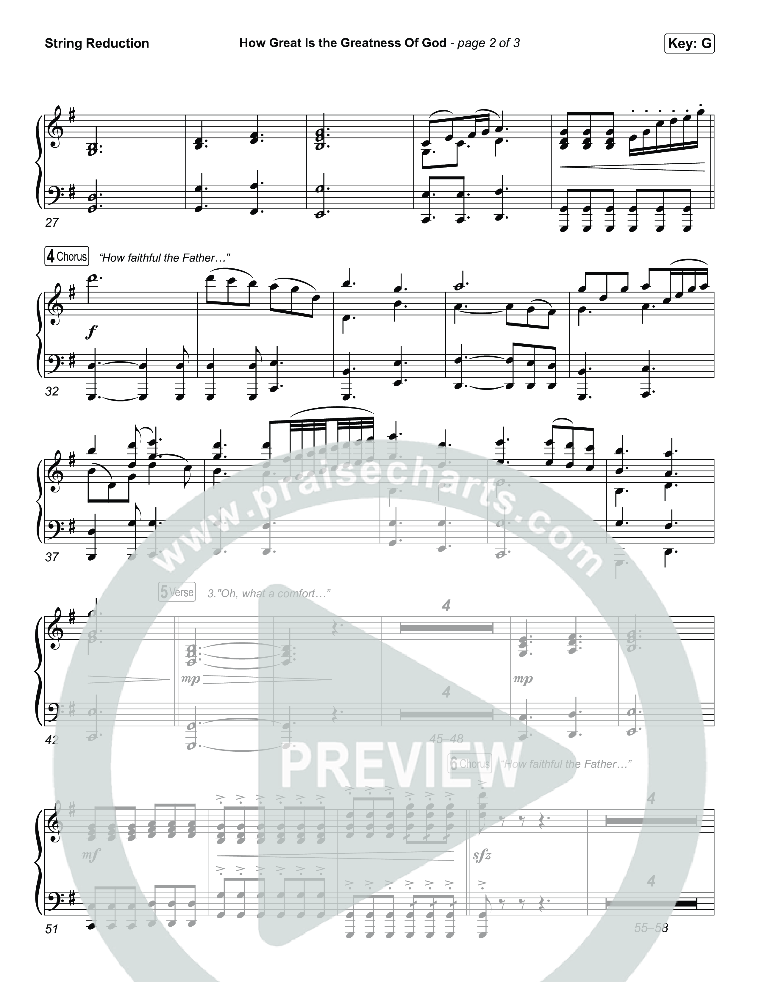 How Great Is The Greatness Of God String Reduction (Bryan Fowler / Matt Papa / Cochren & Co)