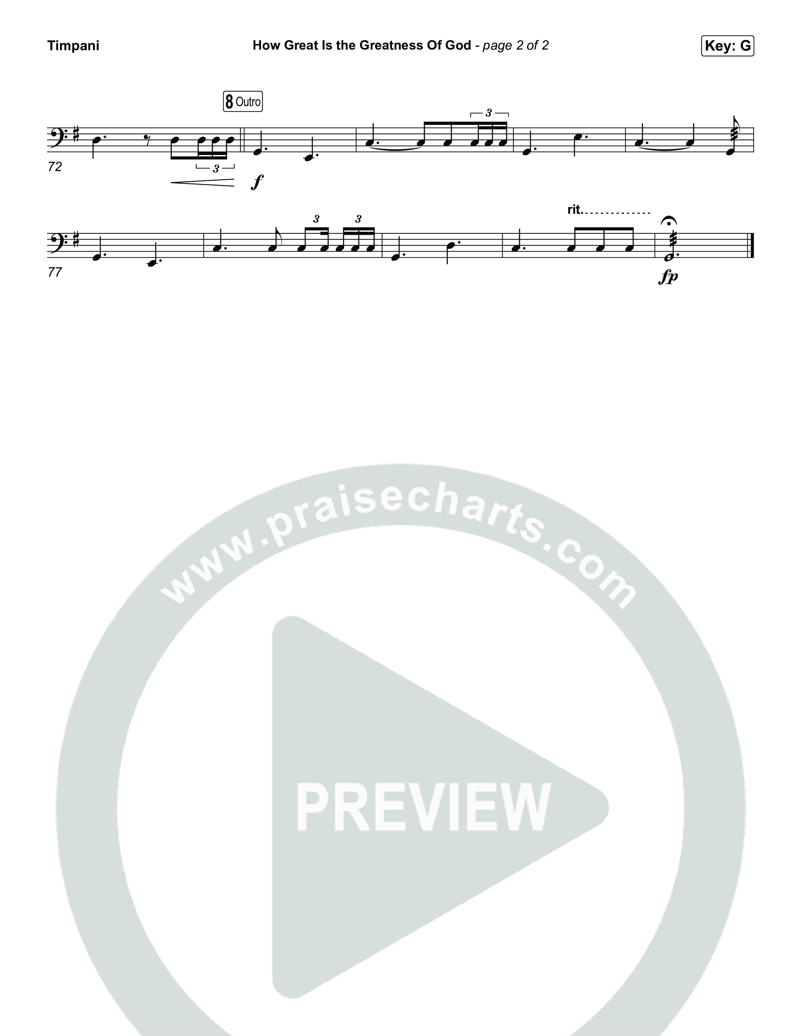 How Great Is The Greatness Of God Timpani (Bryan Fowler / Matt Papa / Cochren & Co)