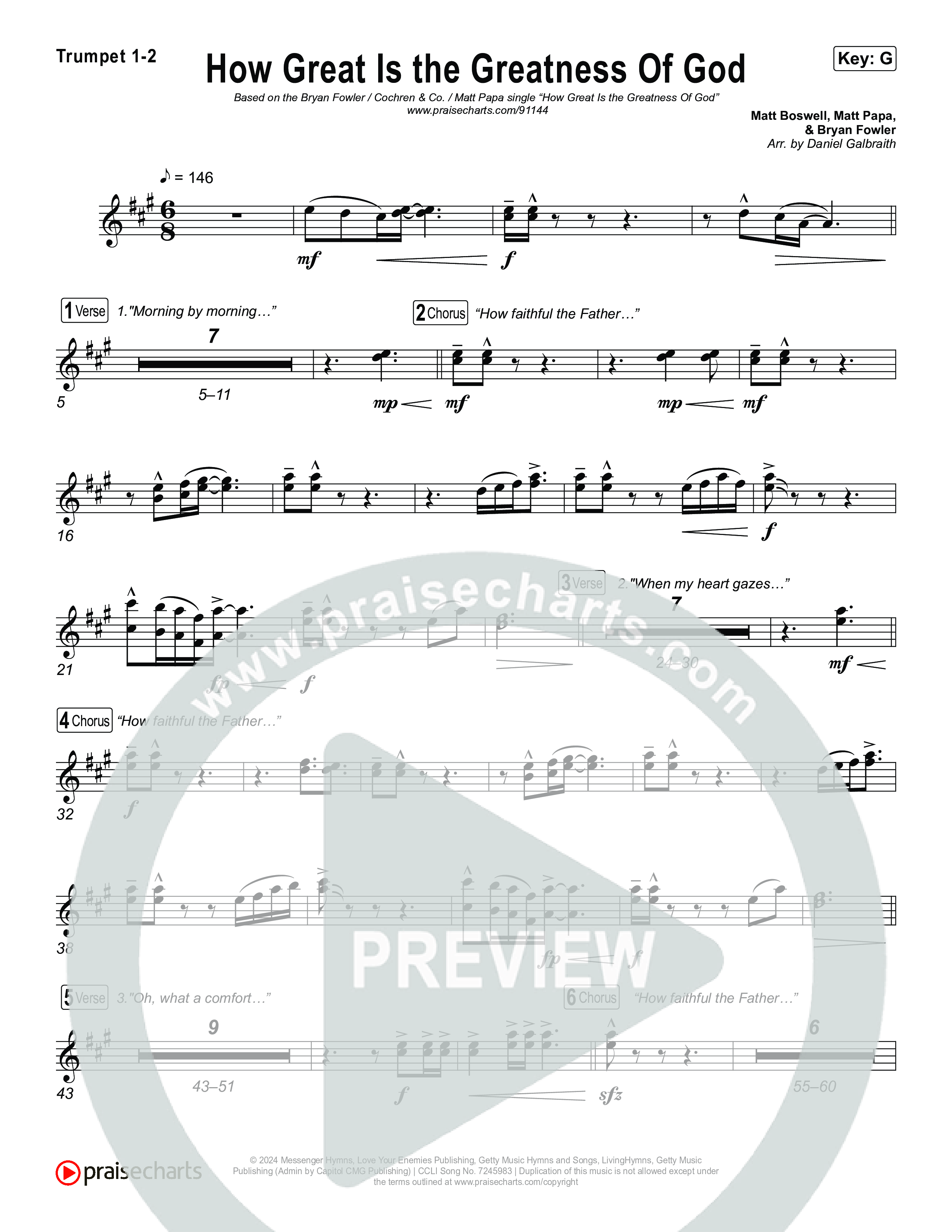 How Great Is The Greatness Of God Brass Pack (Bryan Fowler / Matt Papa / Cochren & Co)