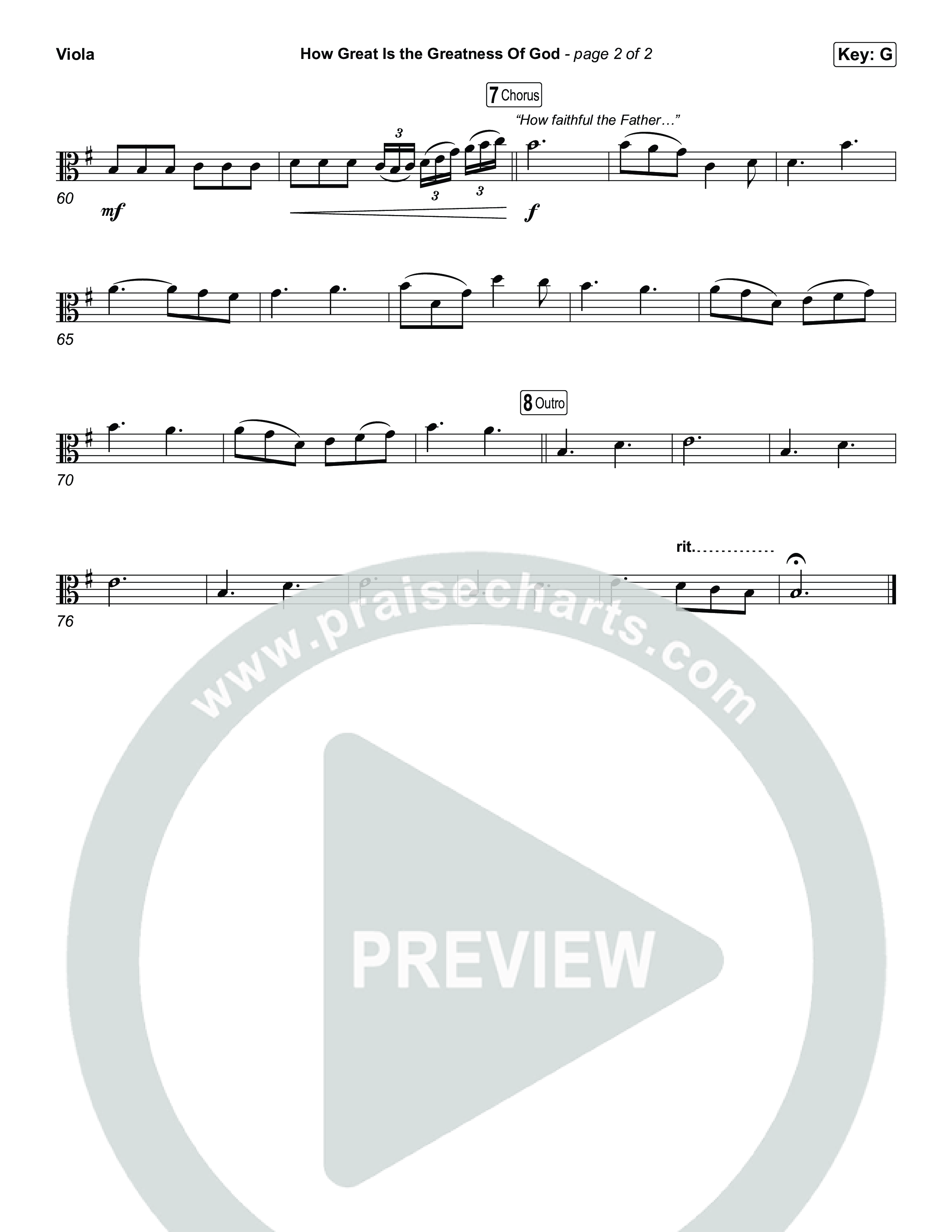 How Great Is The Greatness Of God Viola (Bryan Fowler / Matt Papa / Cochren & Co)