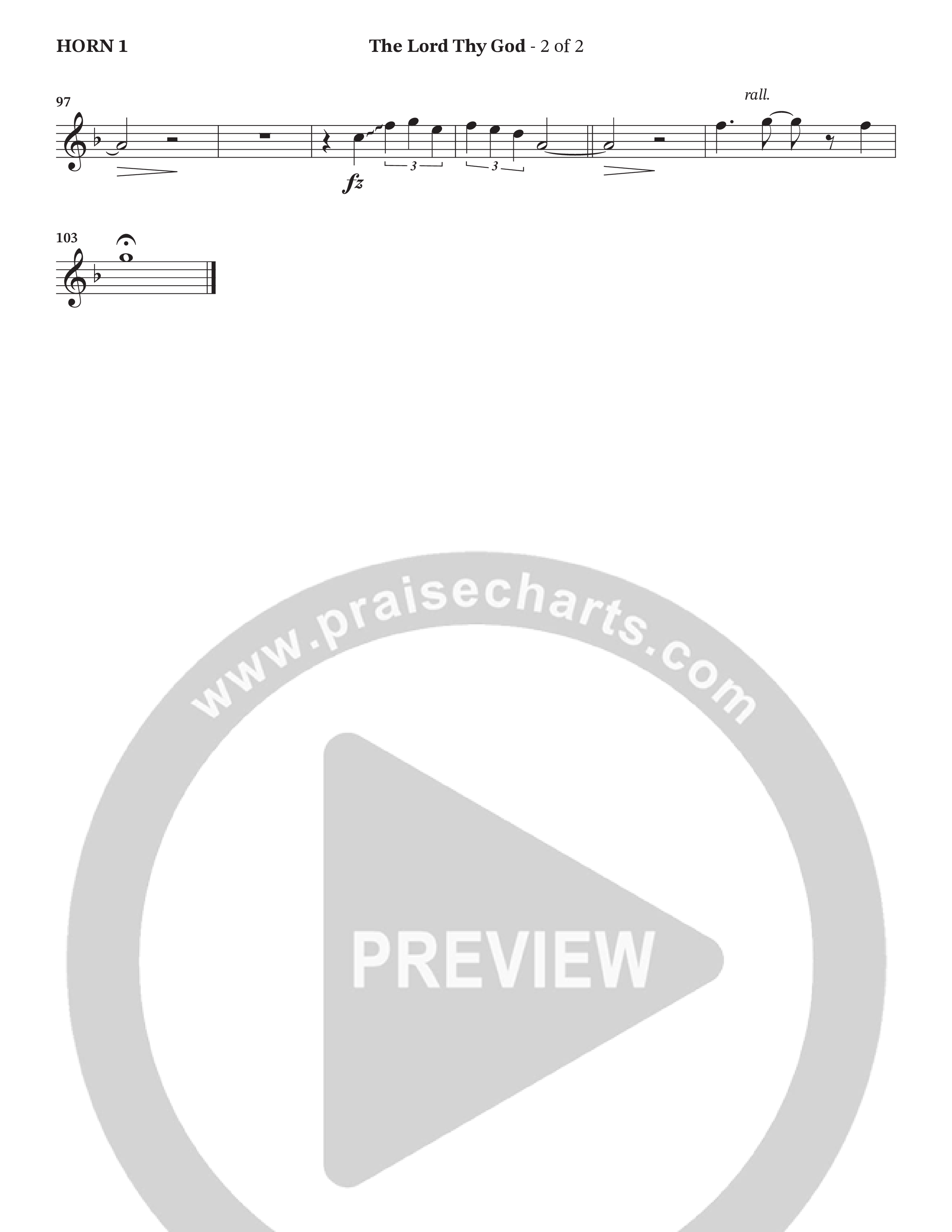 The Lord Thy God (Choral Anthem SATB) French Horn (The Brooklyn Tabernacle Choir / Arr. Carol Cymbala / Orch. Lari Goss)
