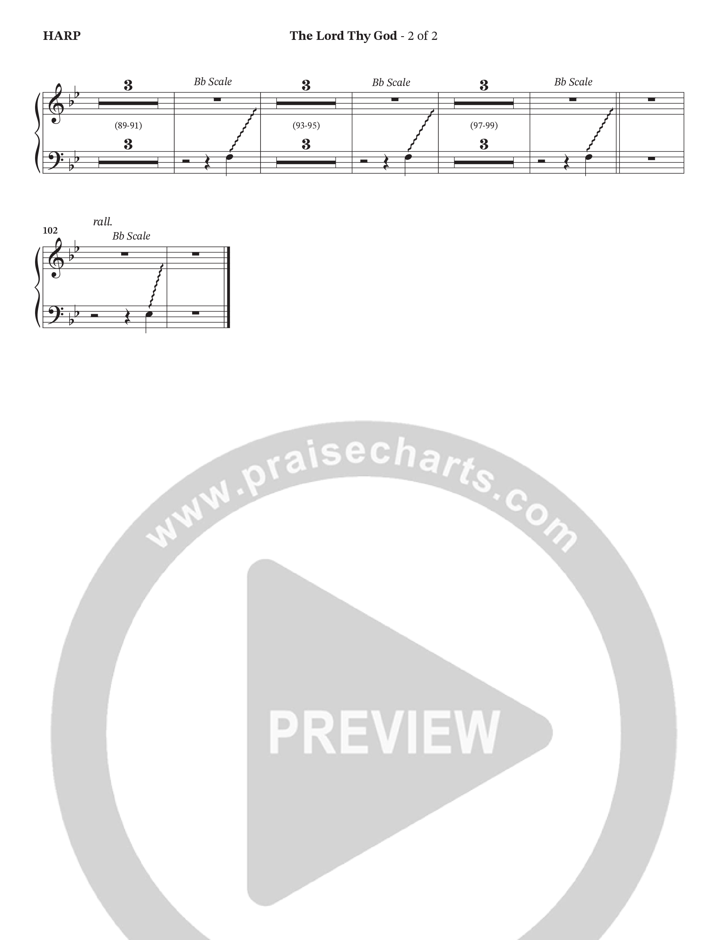 The Lord Thy God (Choral Anthem SATB) Harp (The Brooklyn Tabernacle Choir / Arr. Carol Cymbala / Orch. Lari Goss)