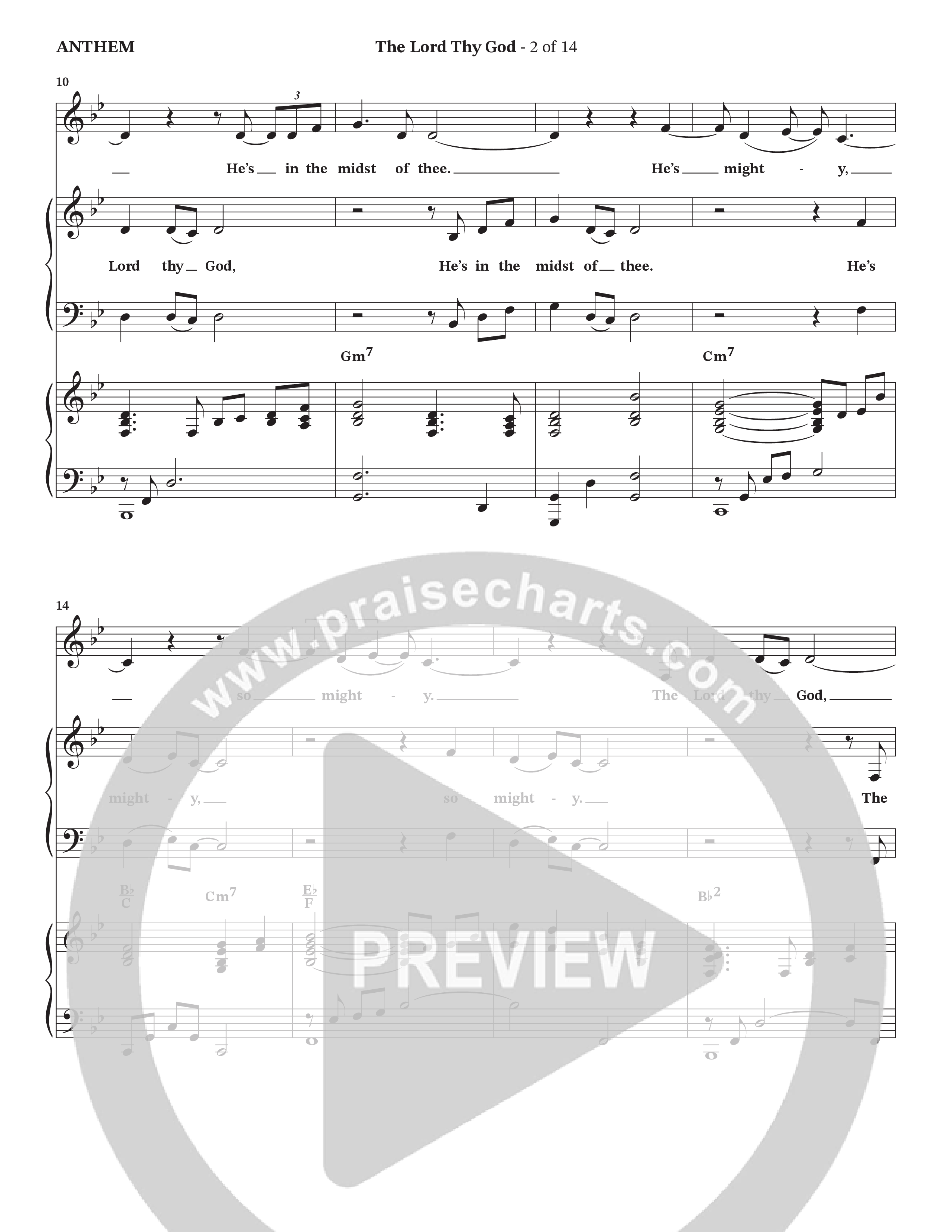 The Lord Thy God (Choral Anthem SATB) Anthem (SATB/Piano) (The Brooklyn Tabernacle Choir / Arr. Carol Cymbala / Orch. Lari Goss)