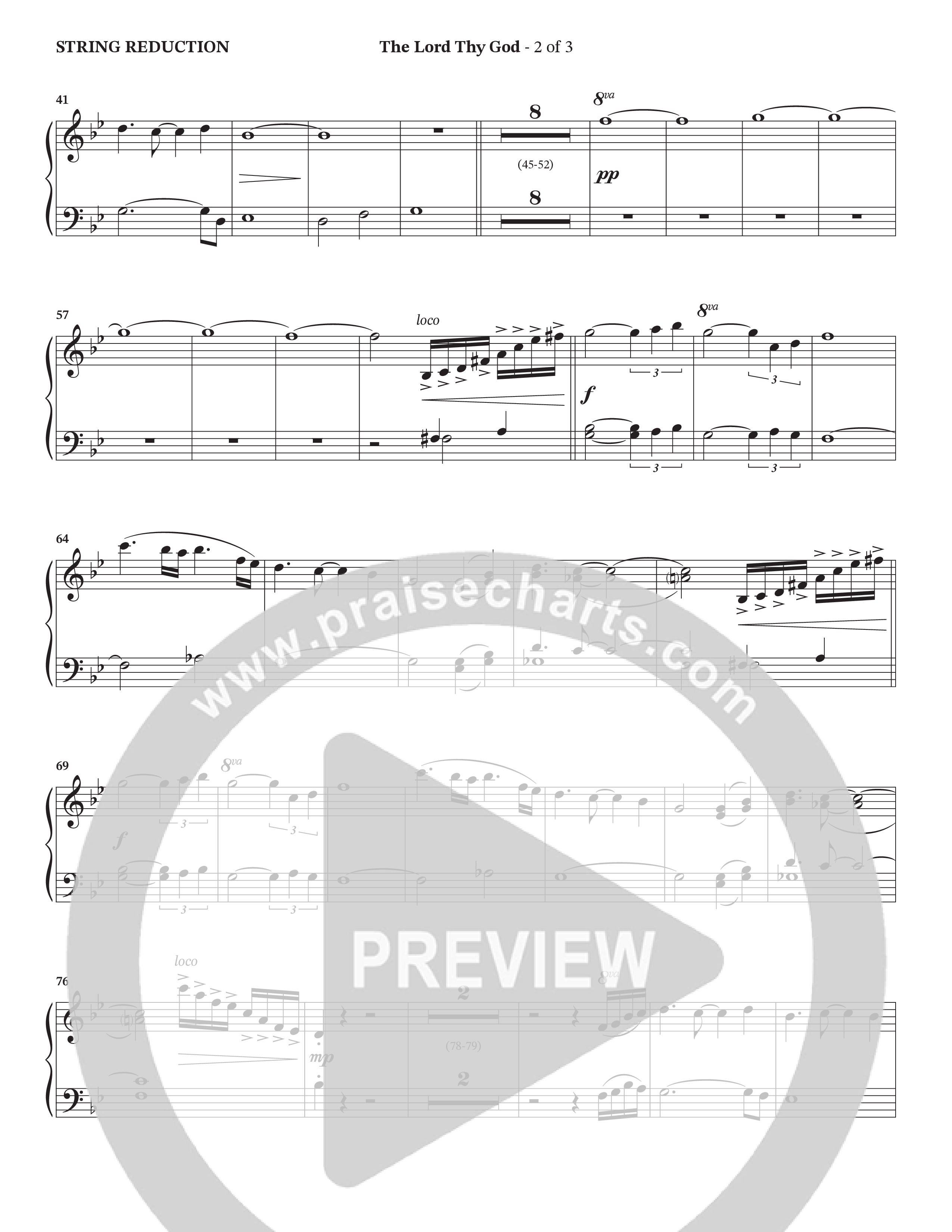 The Lord Thy God (Choral Anthem SATB) String Reduction (The Brooklyn Tabernacle Choir / Arr. Carol Cymbala / Orch. Lari Goss)
