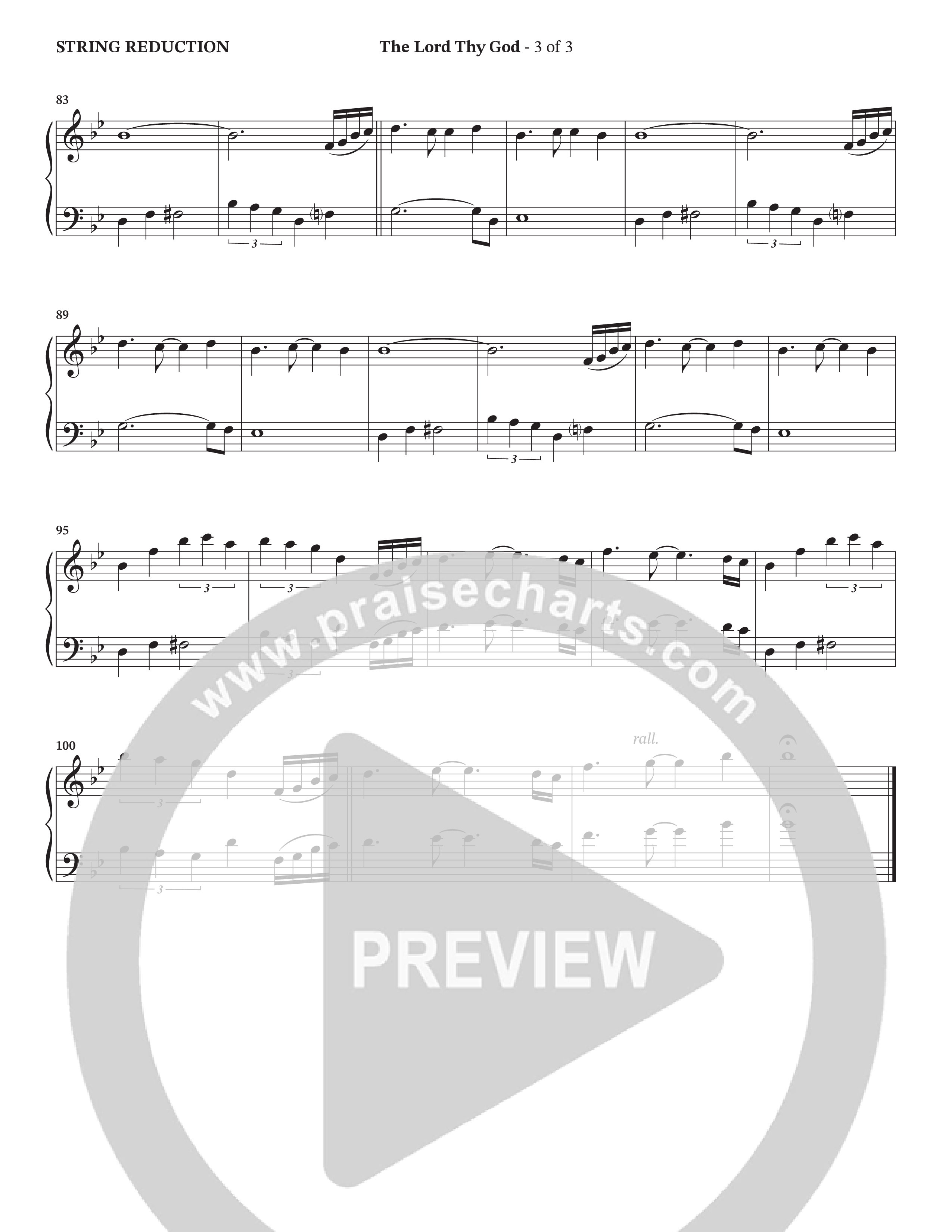 The Lord Thy God (Choral Anthem SATB) String Reduction (The Brooklyn Tabernacle Choir / Arr. Carol Cymbala / Orch. Lari Goss)