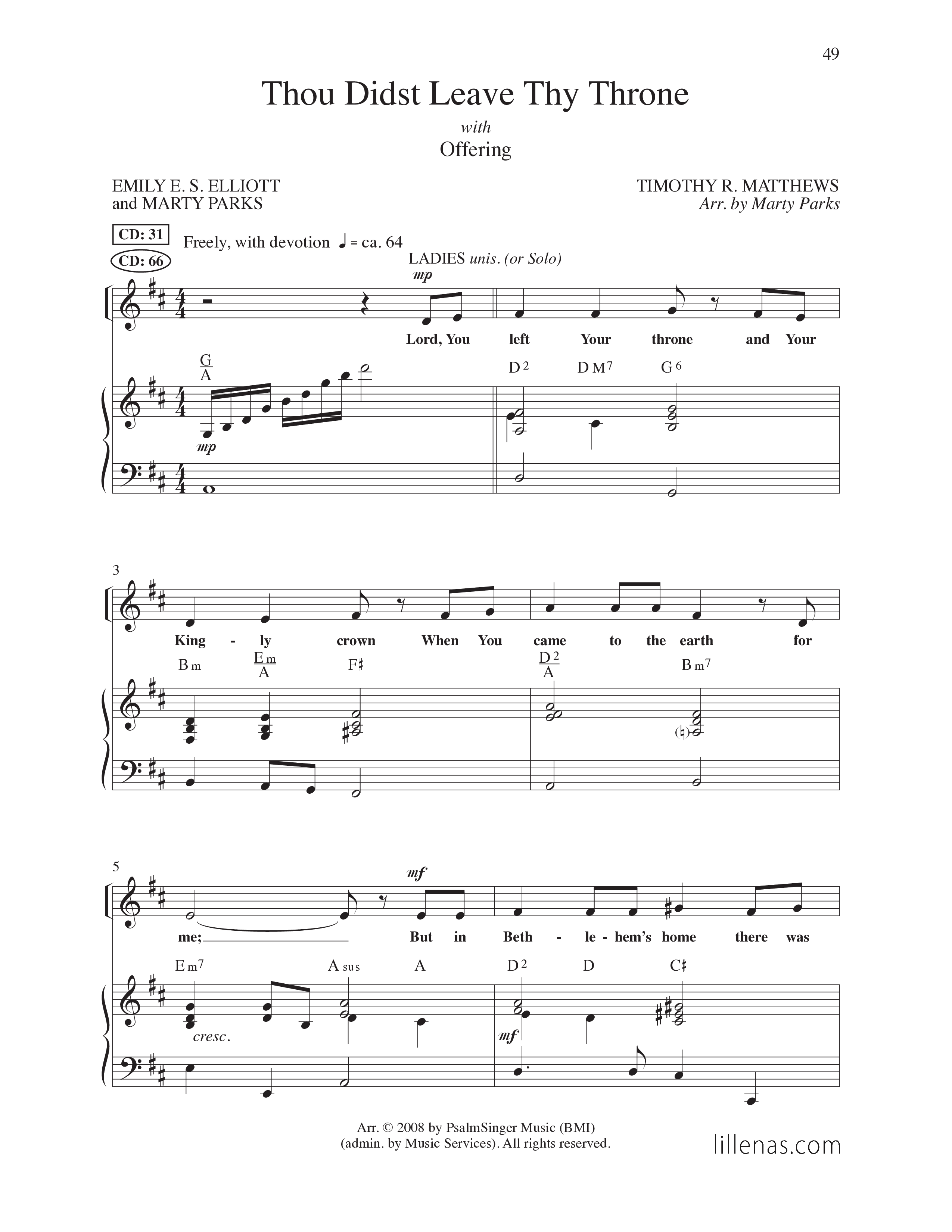 Christ Has Come (5 Song Choral Collection) Song 5 (Piano SATB) (Lillenas Choral / Arr. Marty Parks / Arr. Russell Mauldin / Arr. Cliff Duren / Arr. Phil Nitz)