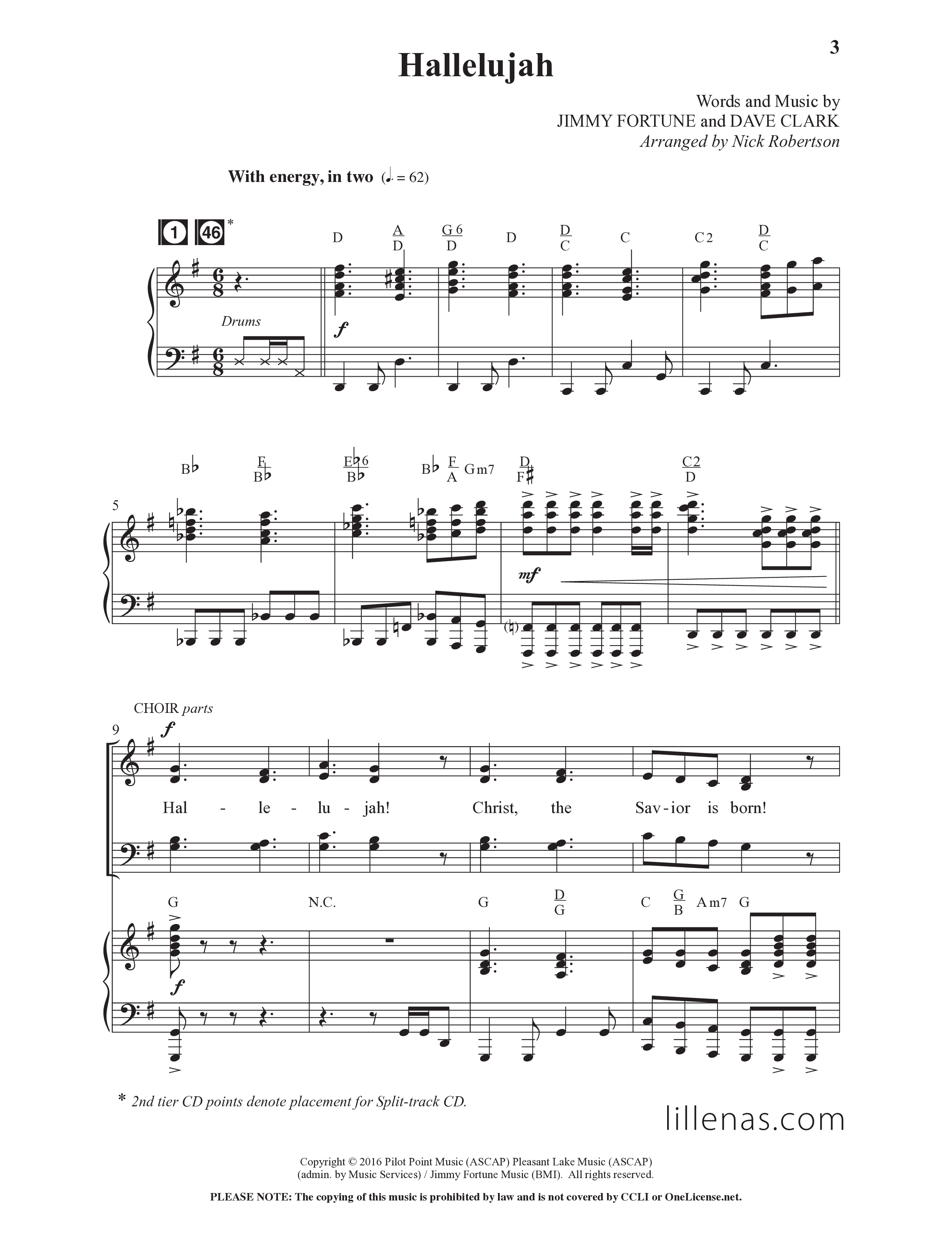 Hallelujah Jesus Is Born (6 Song Choral Collection) Choral Book (Lillenas Choral / Arr. Nick Robertson)