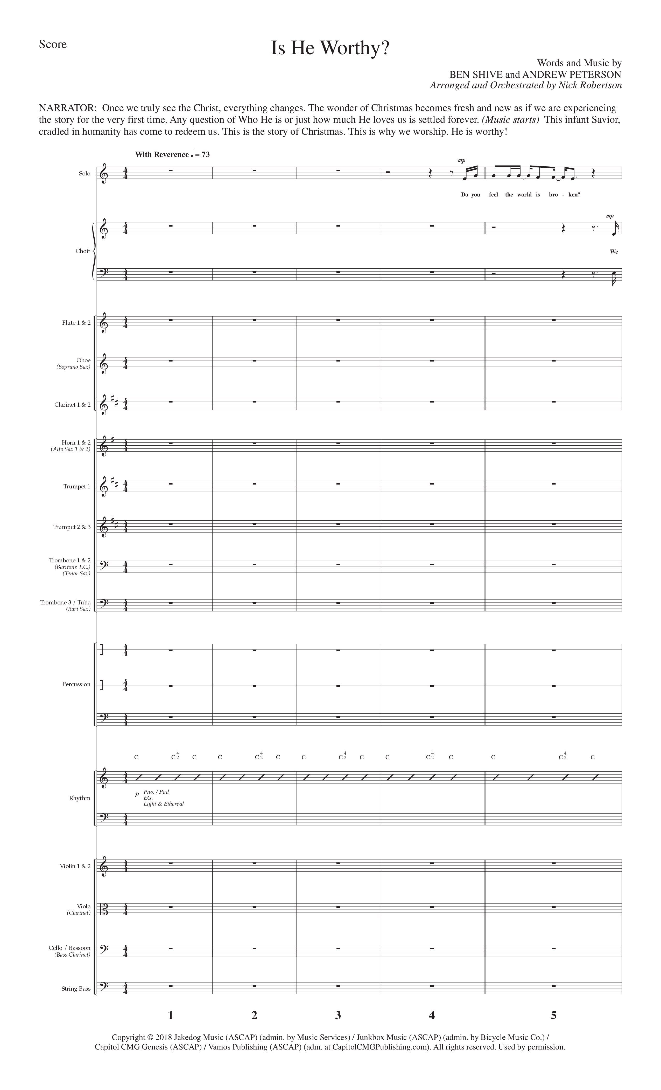 Hallelujah Jesus Is Born (6 Song Choral Collection) Song 6 (Orchestration) (Lillenas Choral / Arr. Nick Robertson)