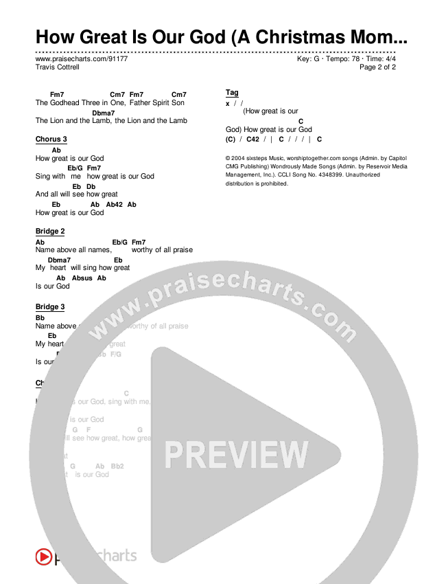 How Great Is Our God (A Christmas Moment) (Choral/SATB) Chords & Lyrics (Travis Cottrell / Arr. Mason Brown)