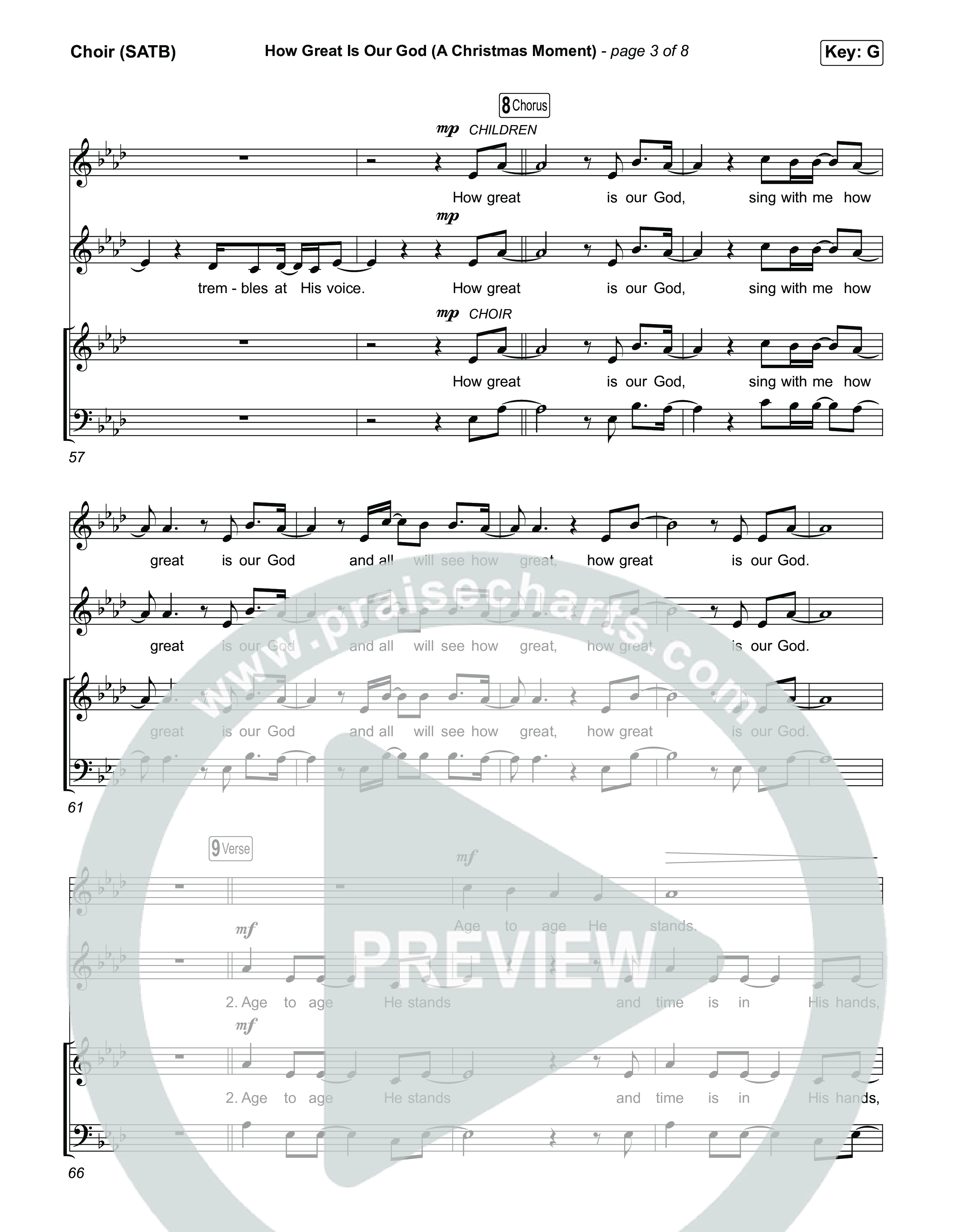 How Great Is Our God (A Christmas Moment) (Choral/SATB) Choir Sheet (SATB) (Travis Cottrell / Arr. Mason Brown)