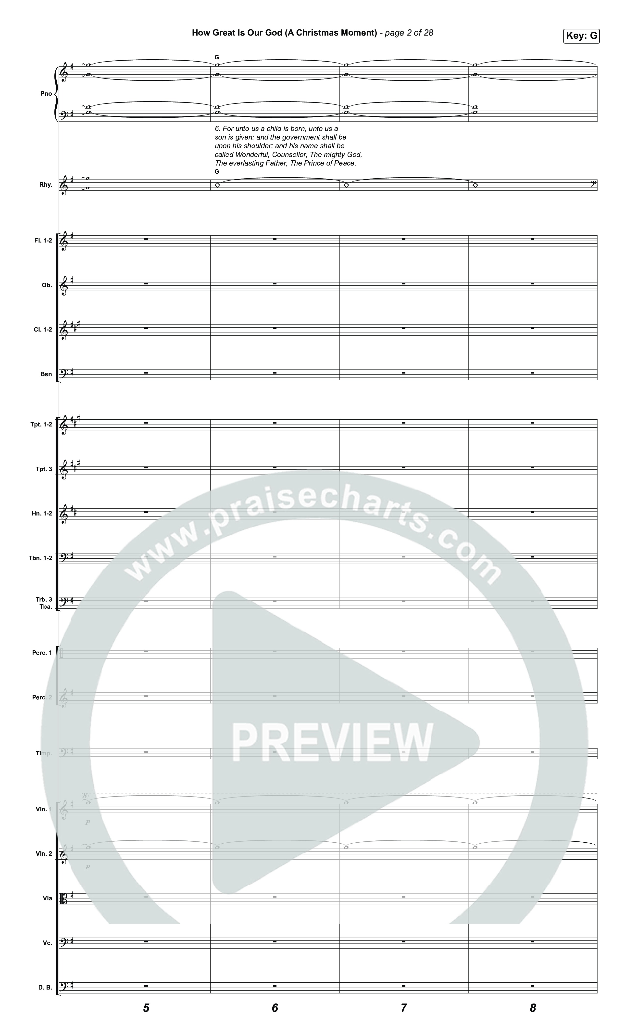 How Great Is Our God (A Christmas Moment) (Choral/SATB) Conductor's Score (Travis Cottrell / Arr. Mason Brown)