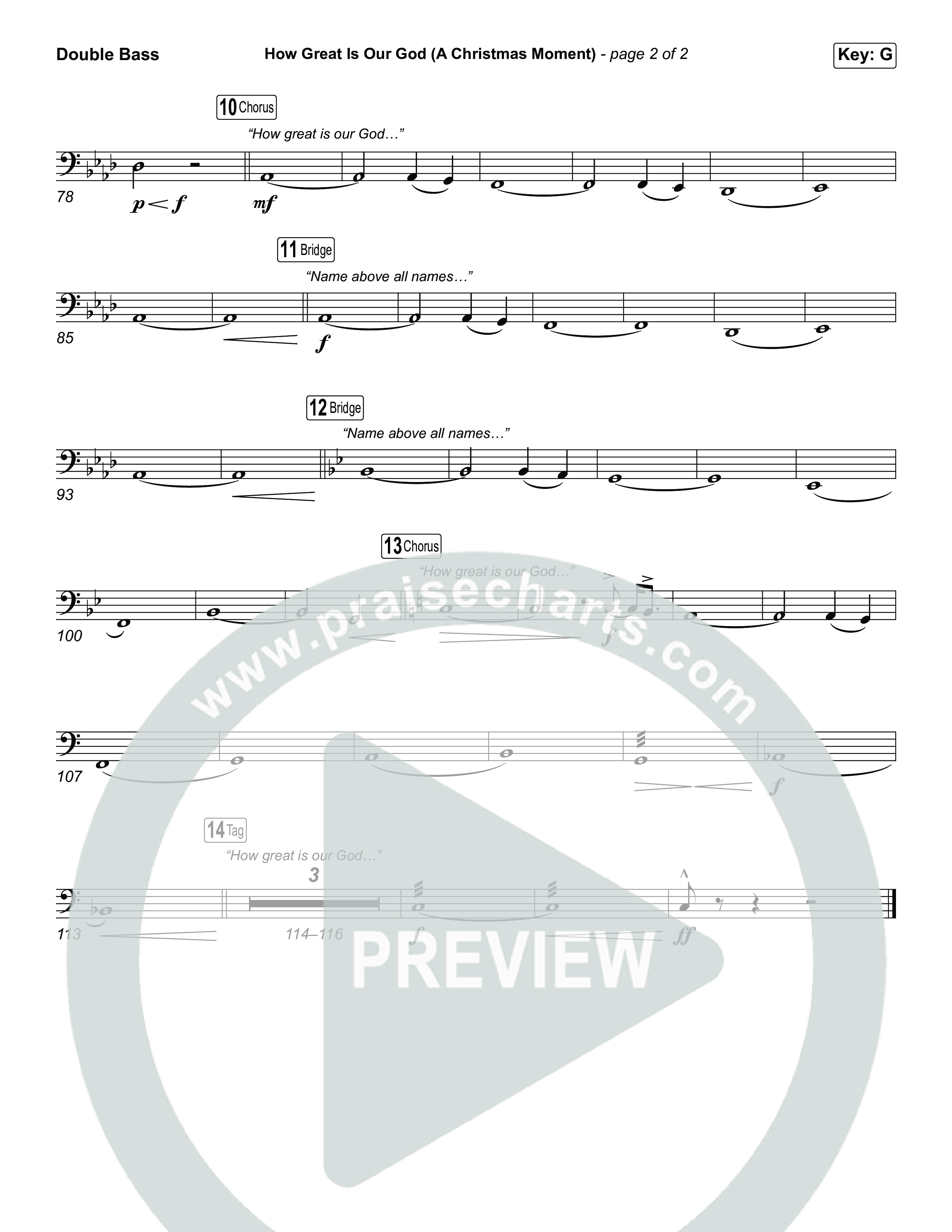 How Great Is Our God (A Christmas Moment) (Choral/SATB) String Bass (Travis Cottrell / Arr. Mason Brown)