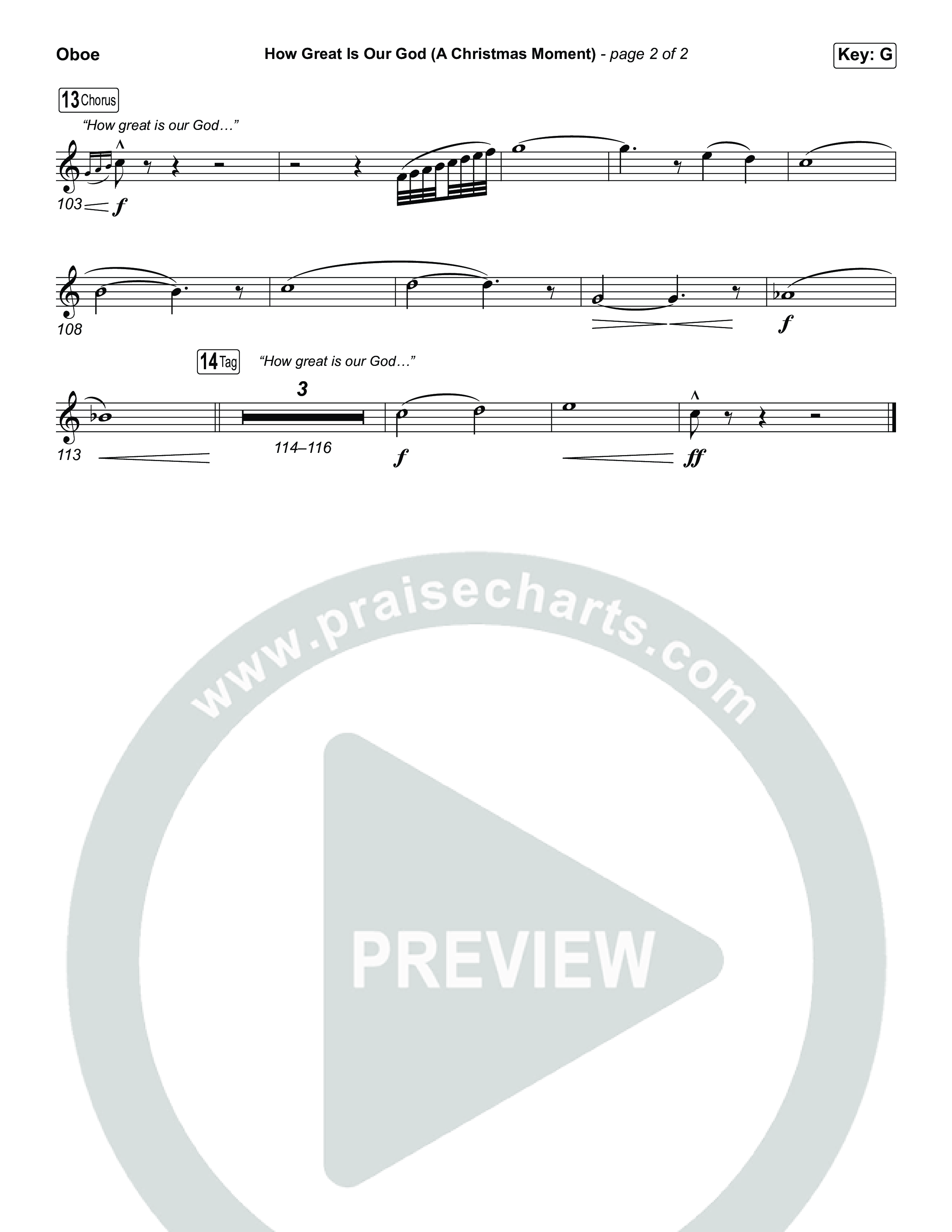 How Great Is Our God (A Christmas Moment) (Choral/SATB) Oboe (Travis Cottrell / Arr. Mason Brown)