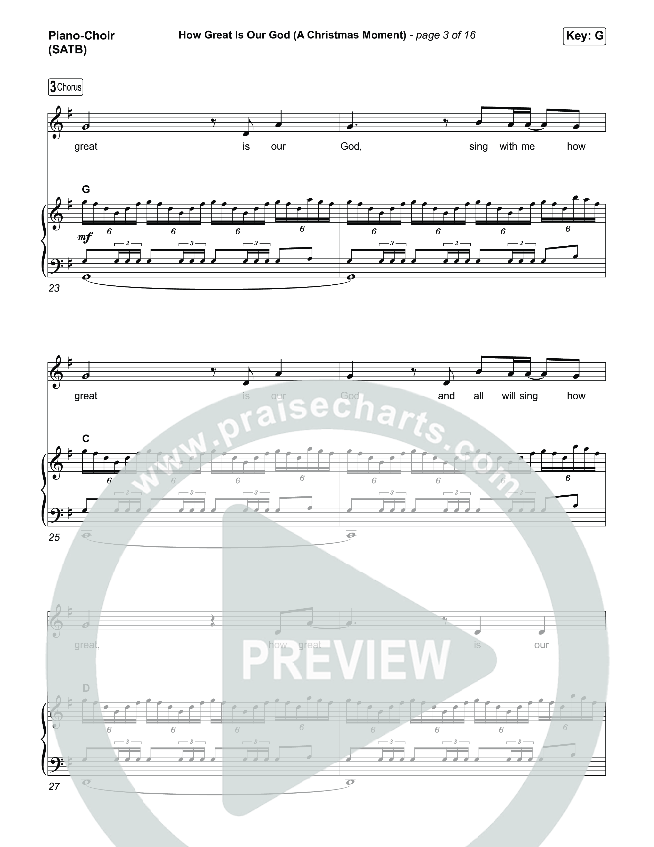 How Great Is Our God (A Christmas Moment) (Choral/SATB) Piano/Vocal (SATB) (Travis Cottrell / Arr. Mason Brown)