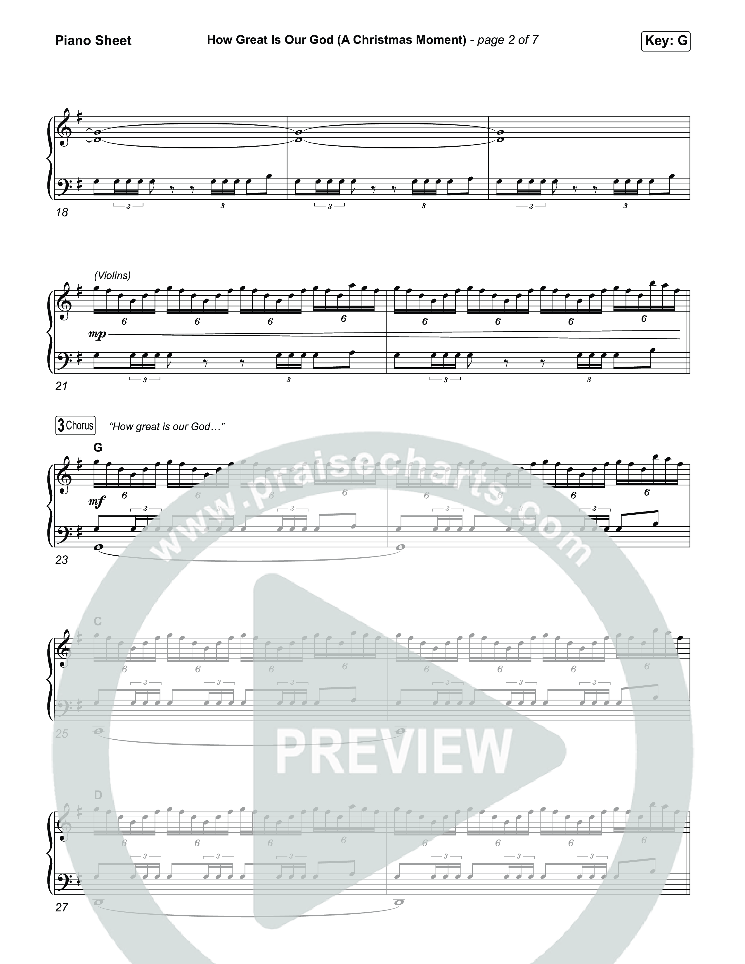 How Great Is Our God (A Christmas Moment) (Choral/SATB) Piano Sheet (Travis Cottrell / Arr. Mason Brown)