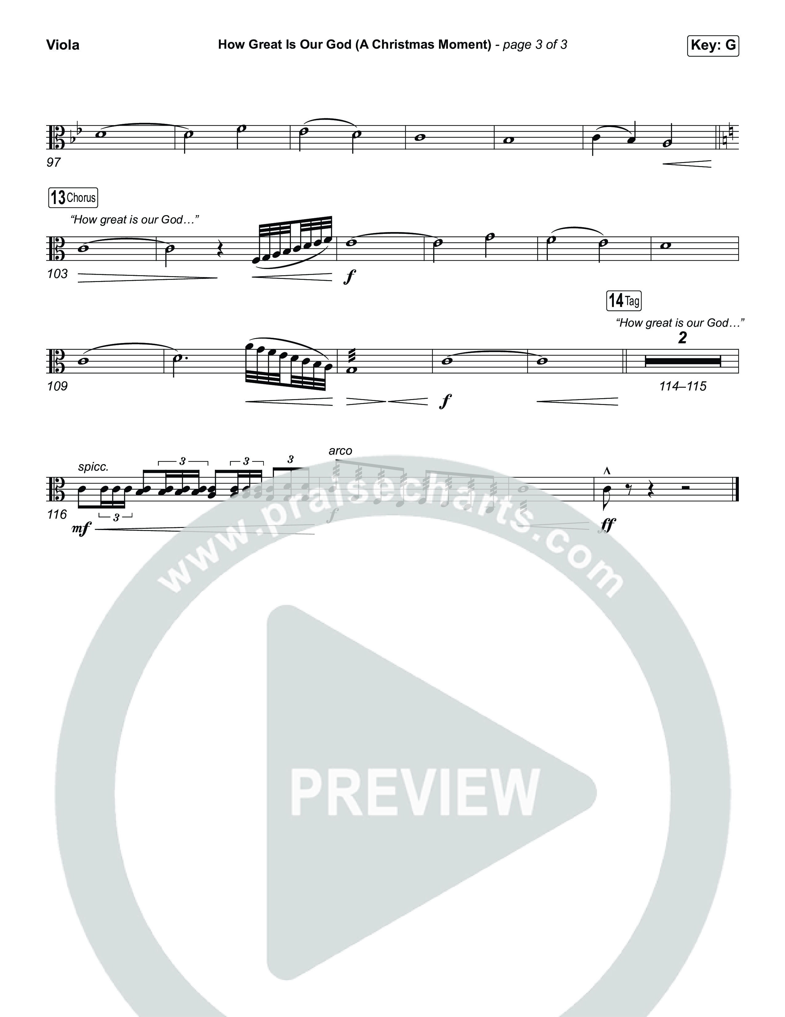 How Great Is Our God (A Christmas Moment) (Choral/SATB) Viola (Travis Cottrell / Arr. Mason Brown)