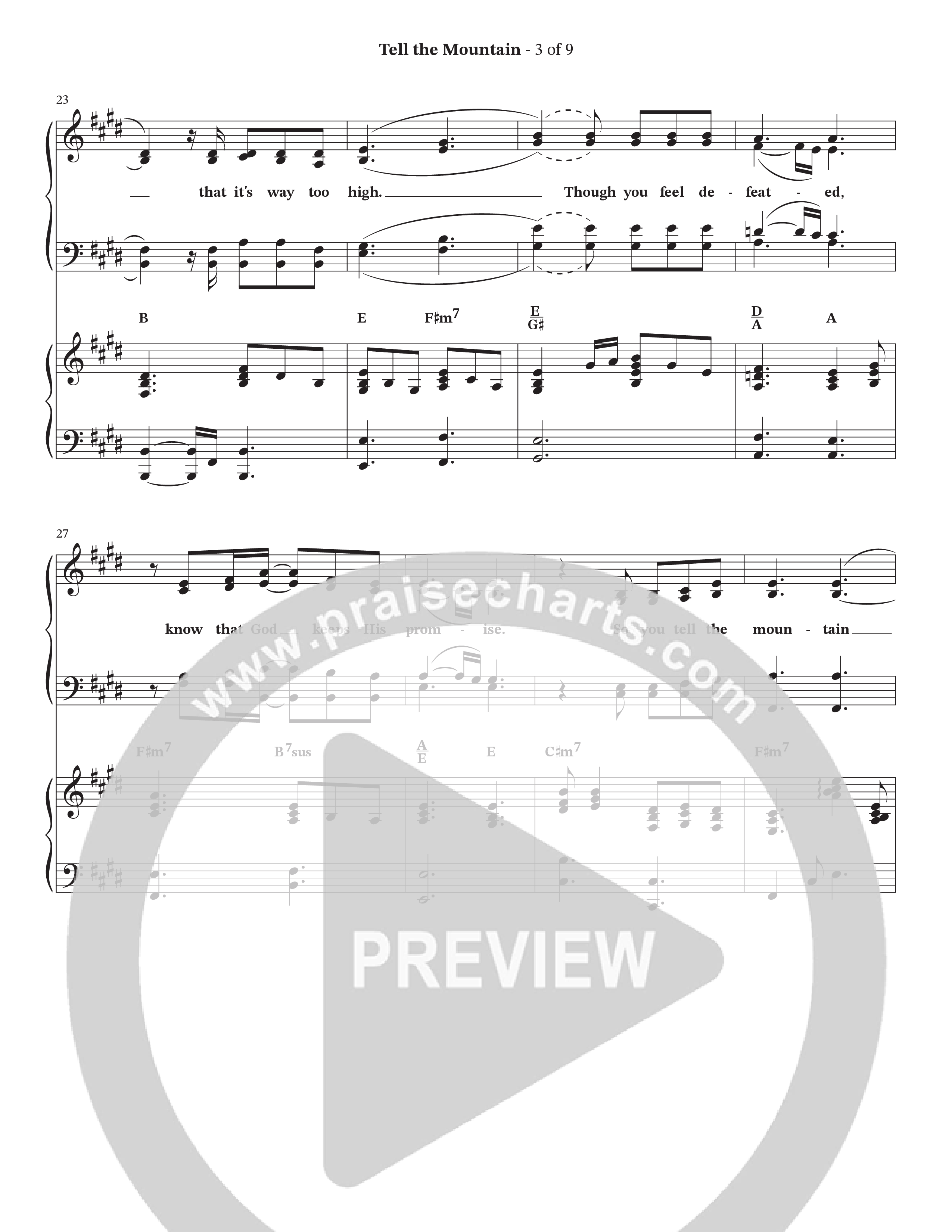 Tell The Mountain (Choral Anthem SATB) Piano/Vocal Pack (Collingsworth Family)