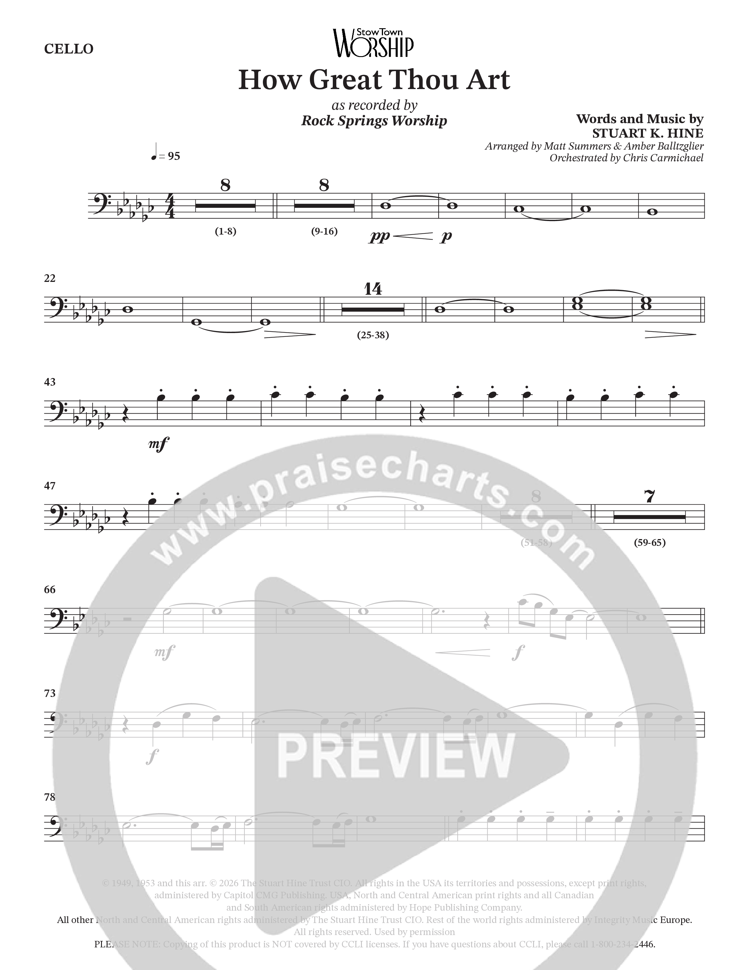 How Great Thou Art Cello (Rock Springs Worship)