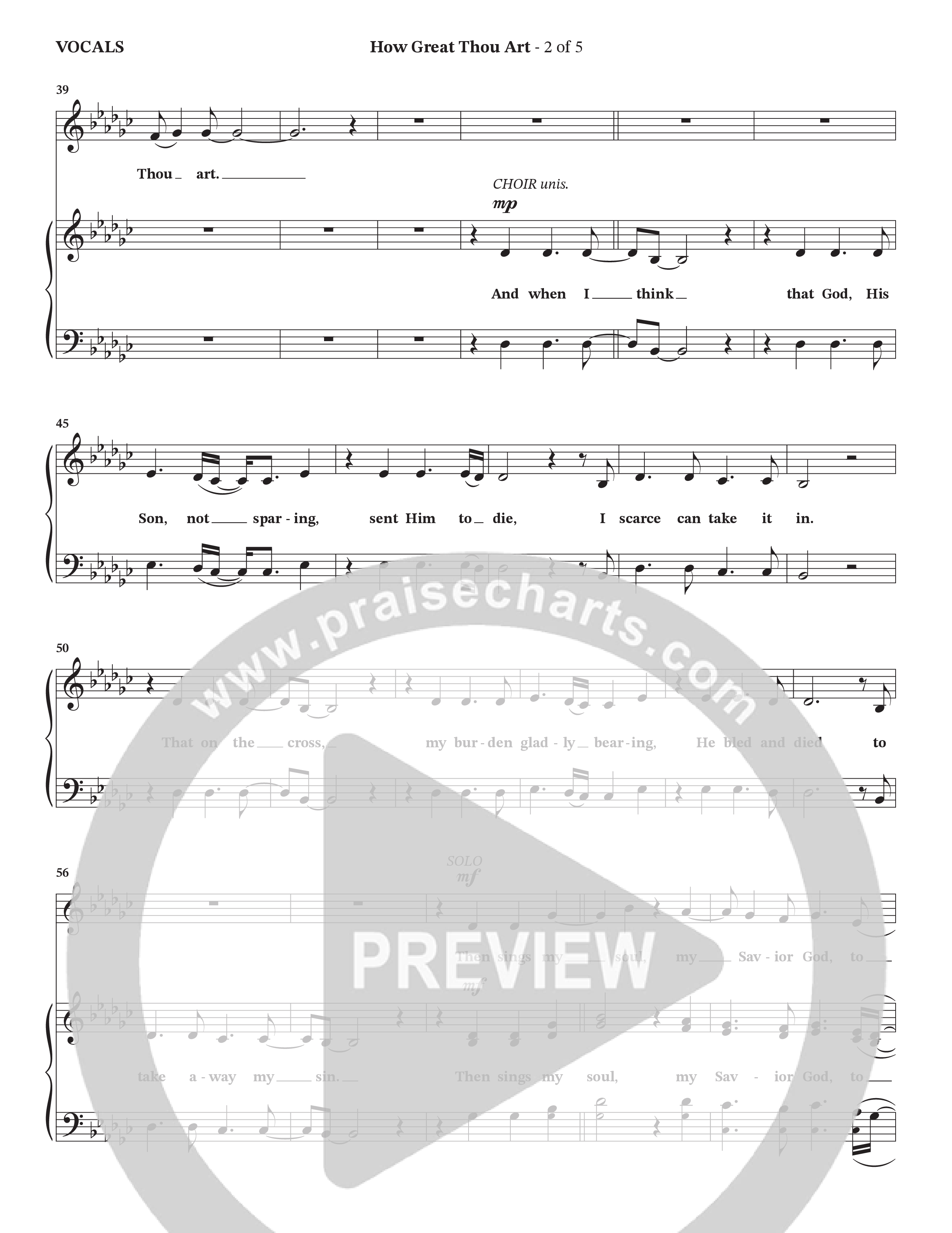 How Great Thou Art Choir Sheet (Rock Springs Worship)