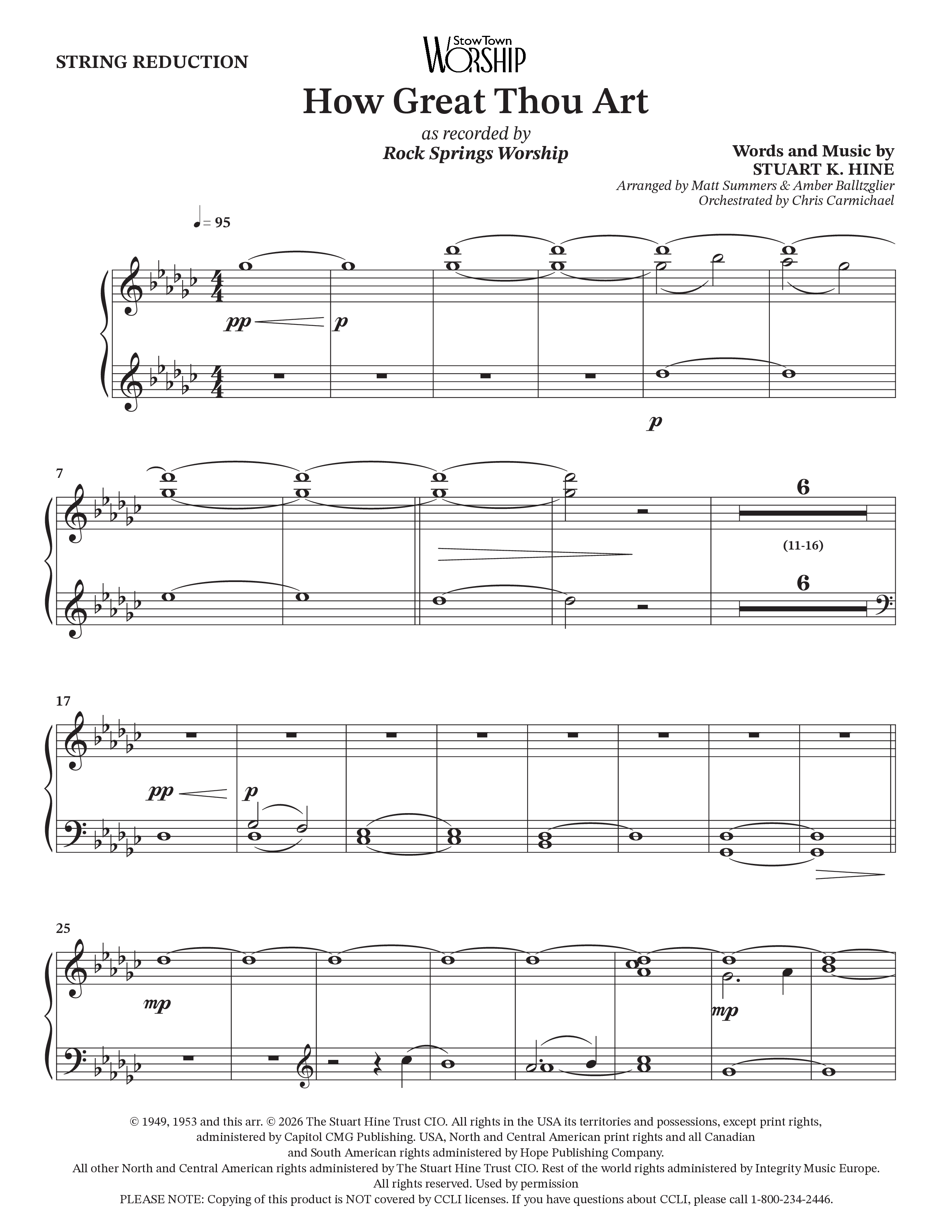 How Great Thou Art String Reduction (Rock Springs Worship)