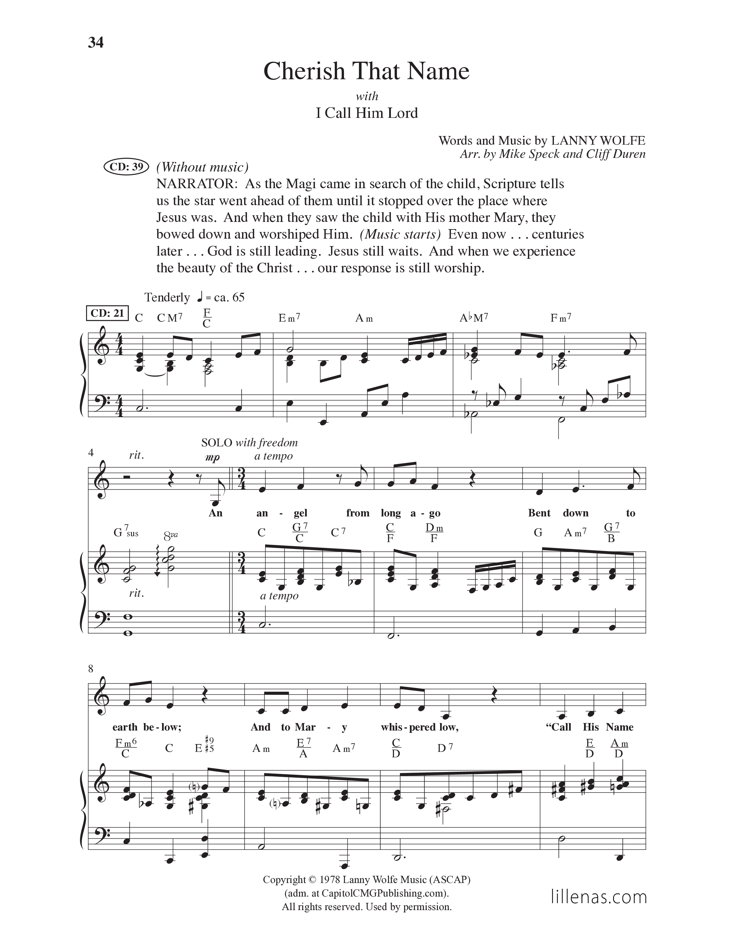 Christmas The Story That Never Grows Old (5 Song Choral Collection) Song 4 (Piano SATB) (Lillenas Choral / Arr. Mike Speck / Arr. Cliff Duren / Arr. Nick Robertson / Arr. Phil Nitz)
