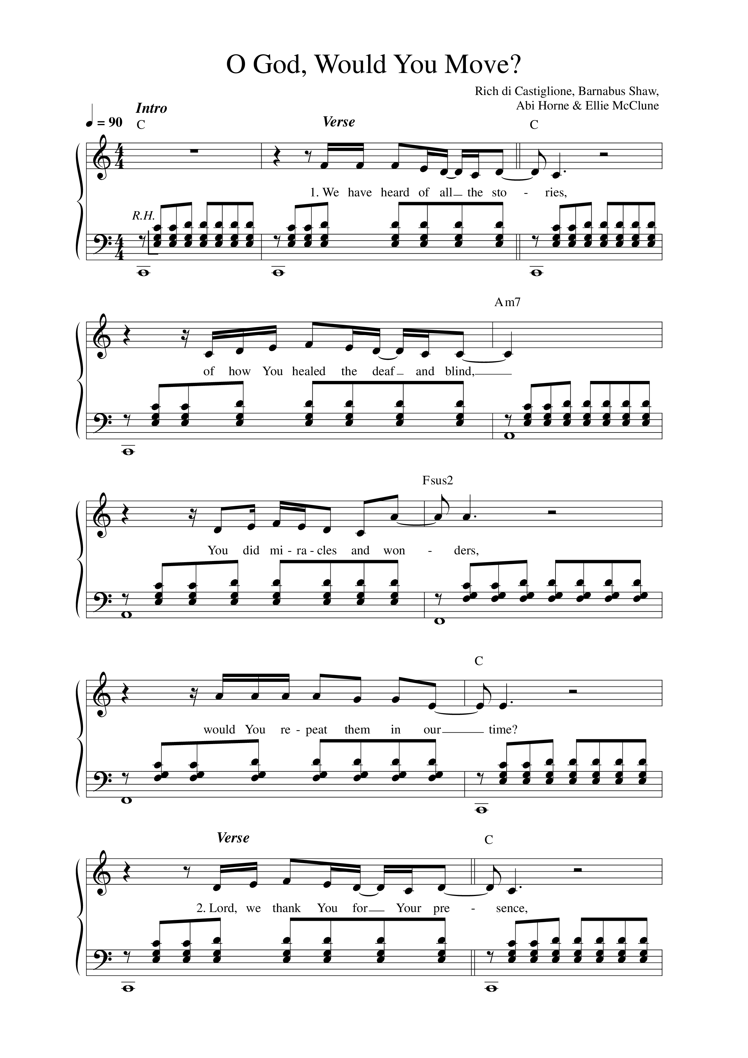 O God Would You Move Lead Sheet Melody (Alexander Pappas / Integrity Worship)