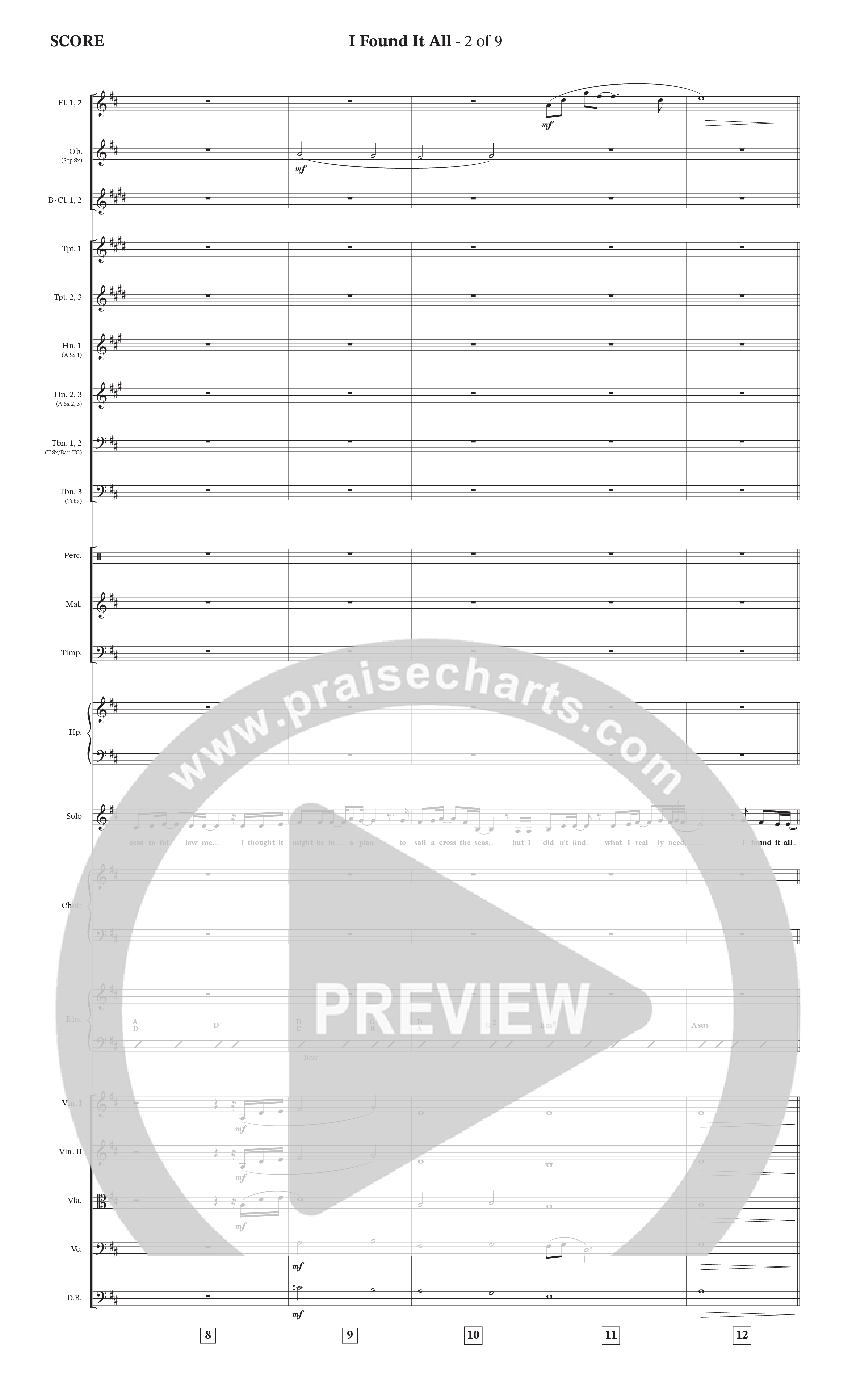 I Found It All (Choral Anthem SATB) Orchestration (Collingsworth Family)