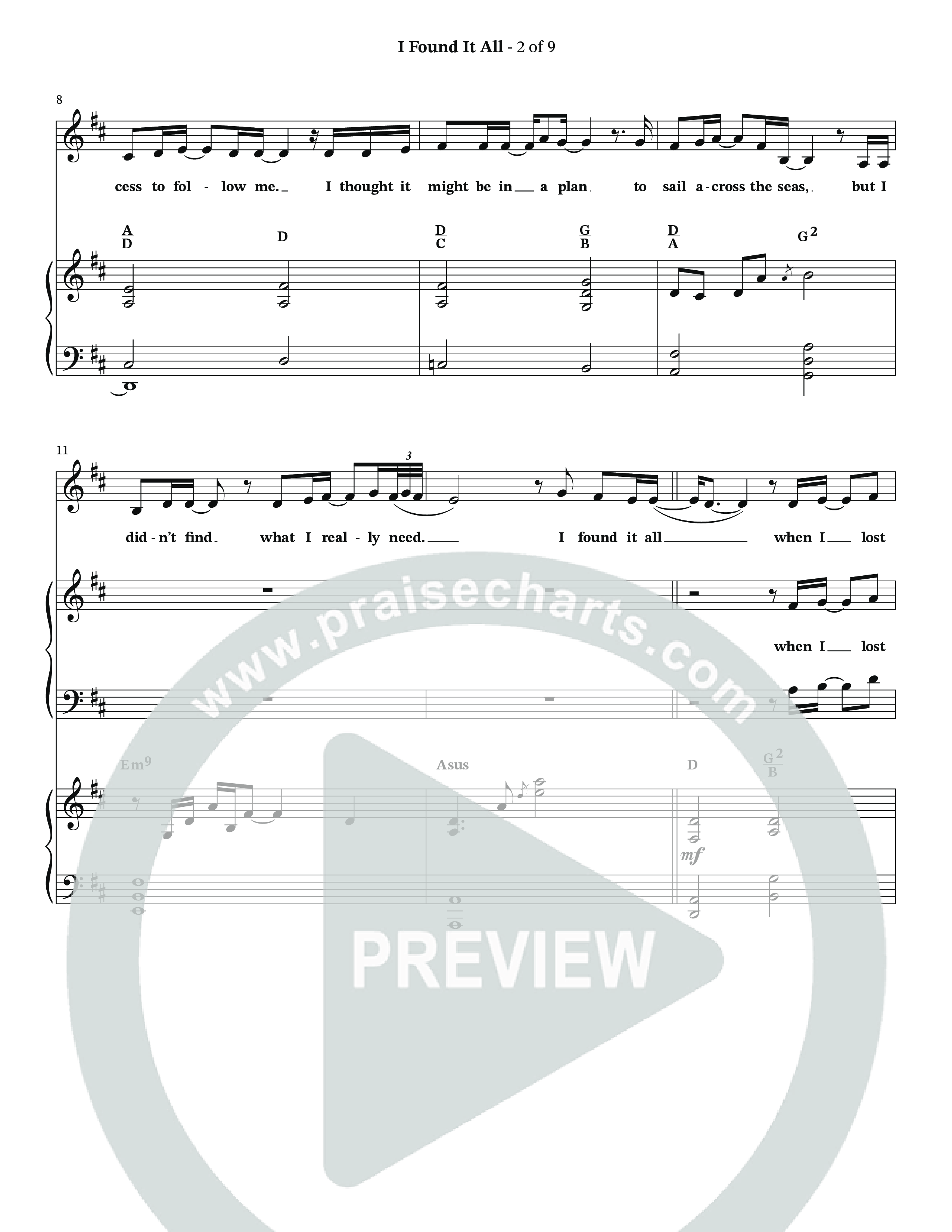 I Found It All (Choral Anthem SATB) Piano/Vocal Pack (Collingsworth Family)