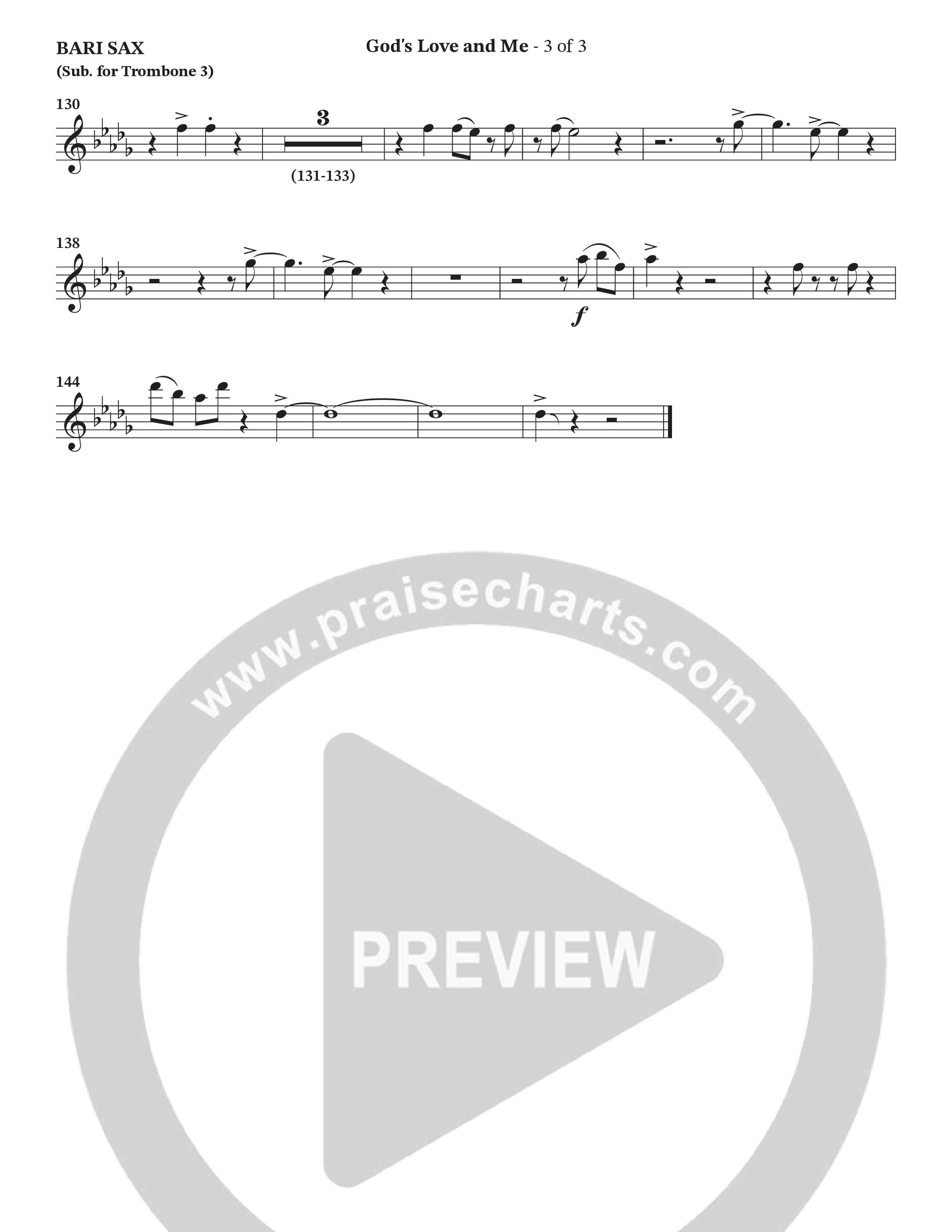 God's Love And Me (Choral Anthem SATB) Bari Sax (The Craguns)