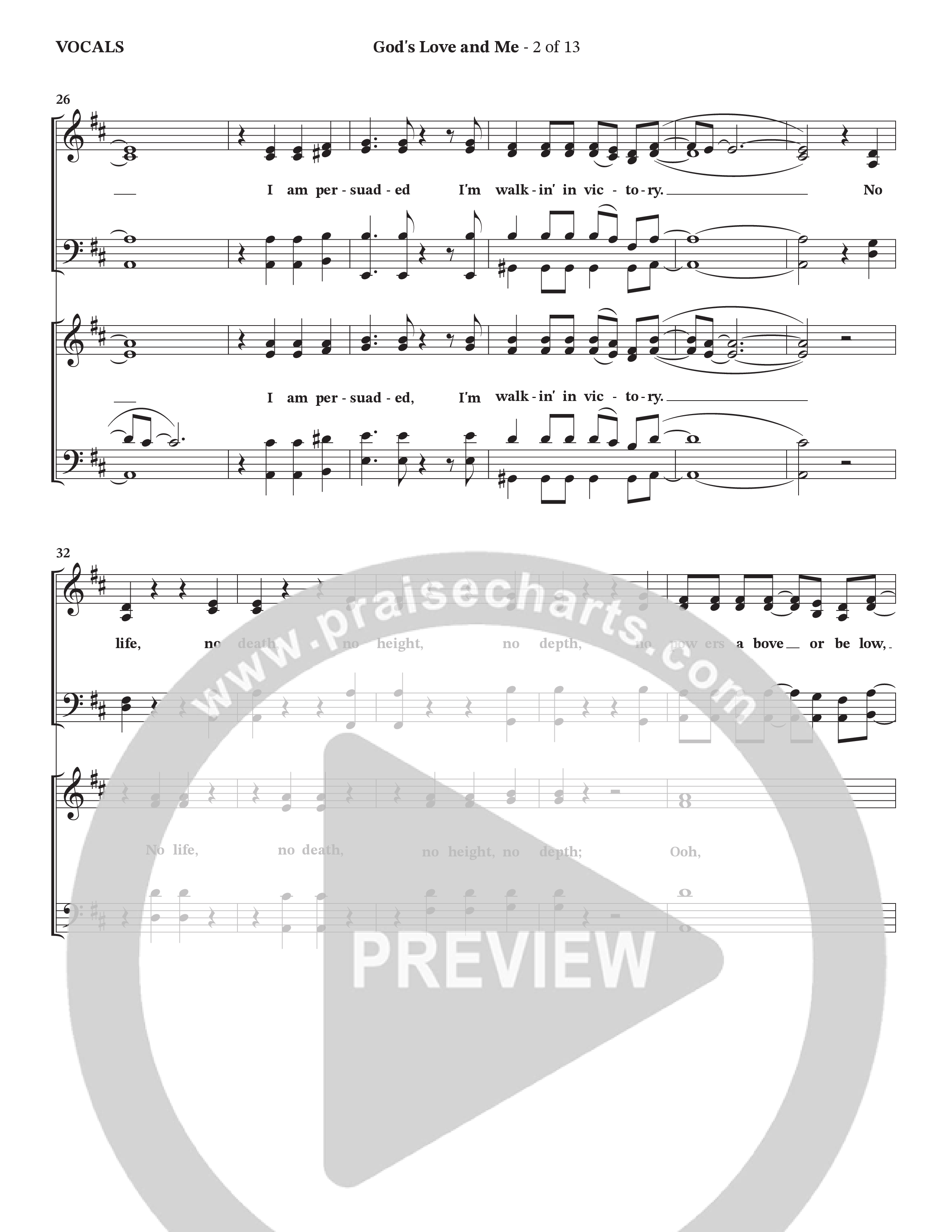 God's Love And Me (Choral Anthem SATB) Choir Sheet (The Craguns)