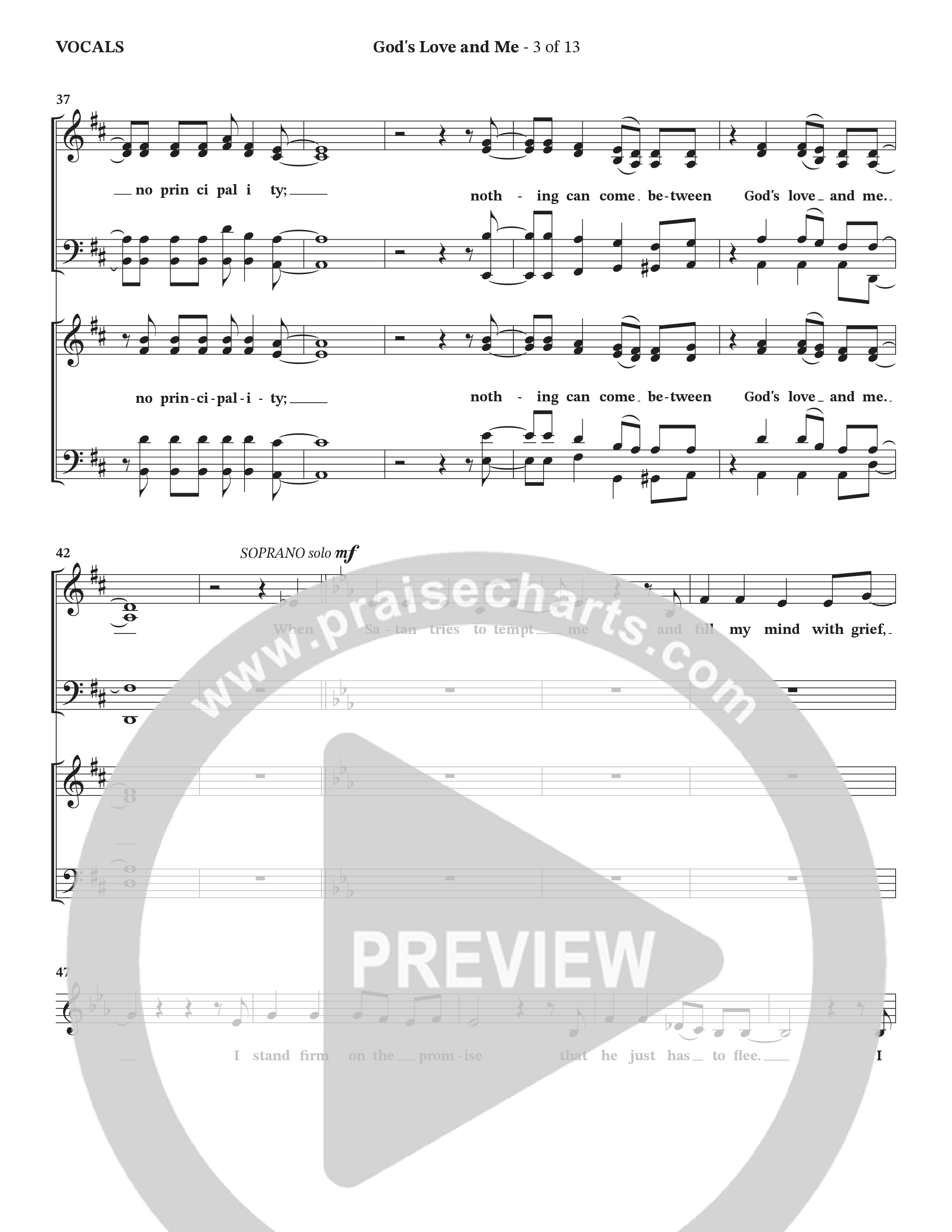 God's Love And Me (Choral Anthem SATB) Choir Sheet (The Craguns)