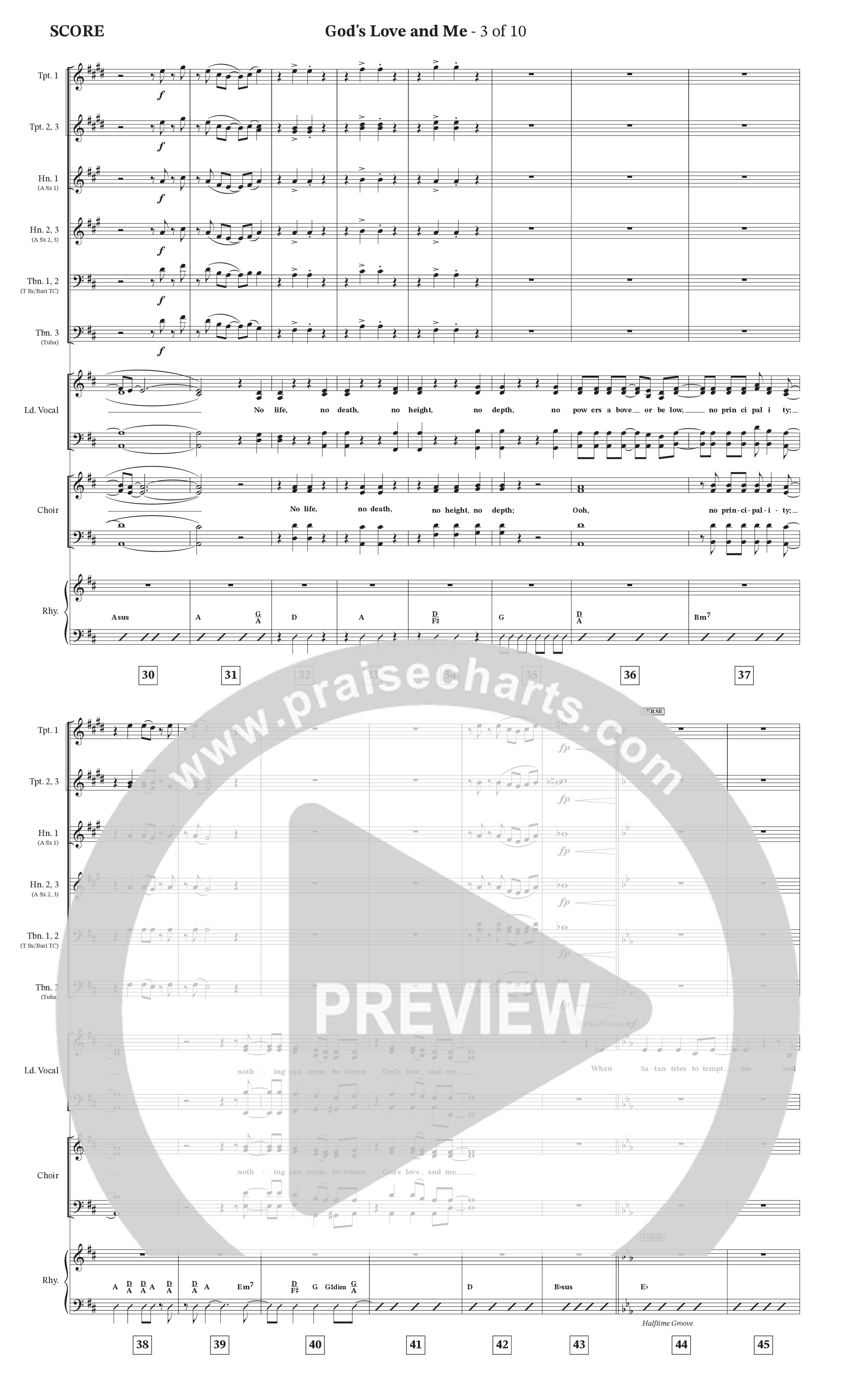 God's Love And Me (Choral Anthem SATB) Orchestration (The Craguns)