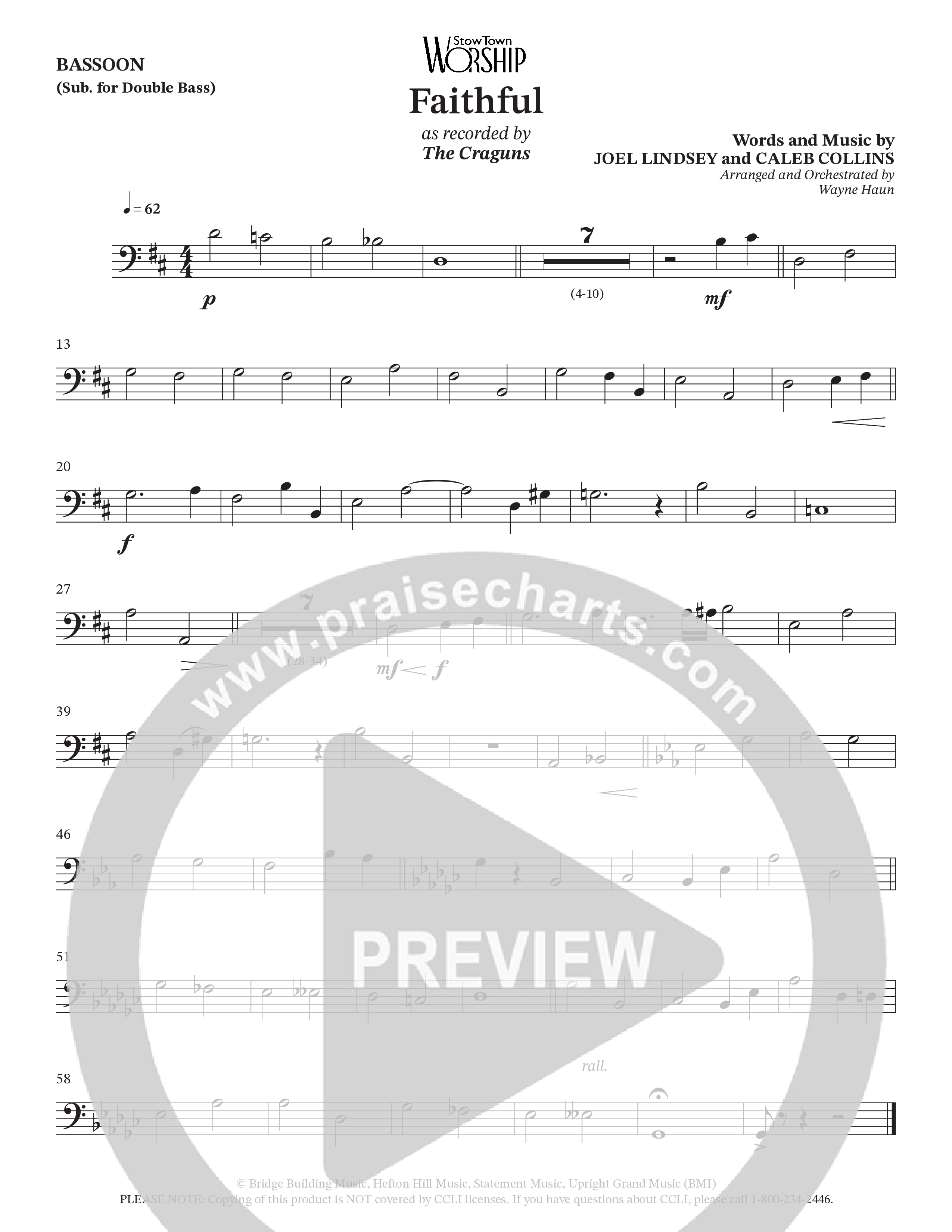 Faithful (Choral Anthem SATB) Bassoon (The Craguns)