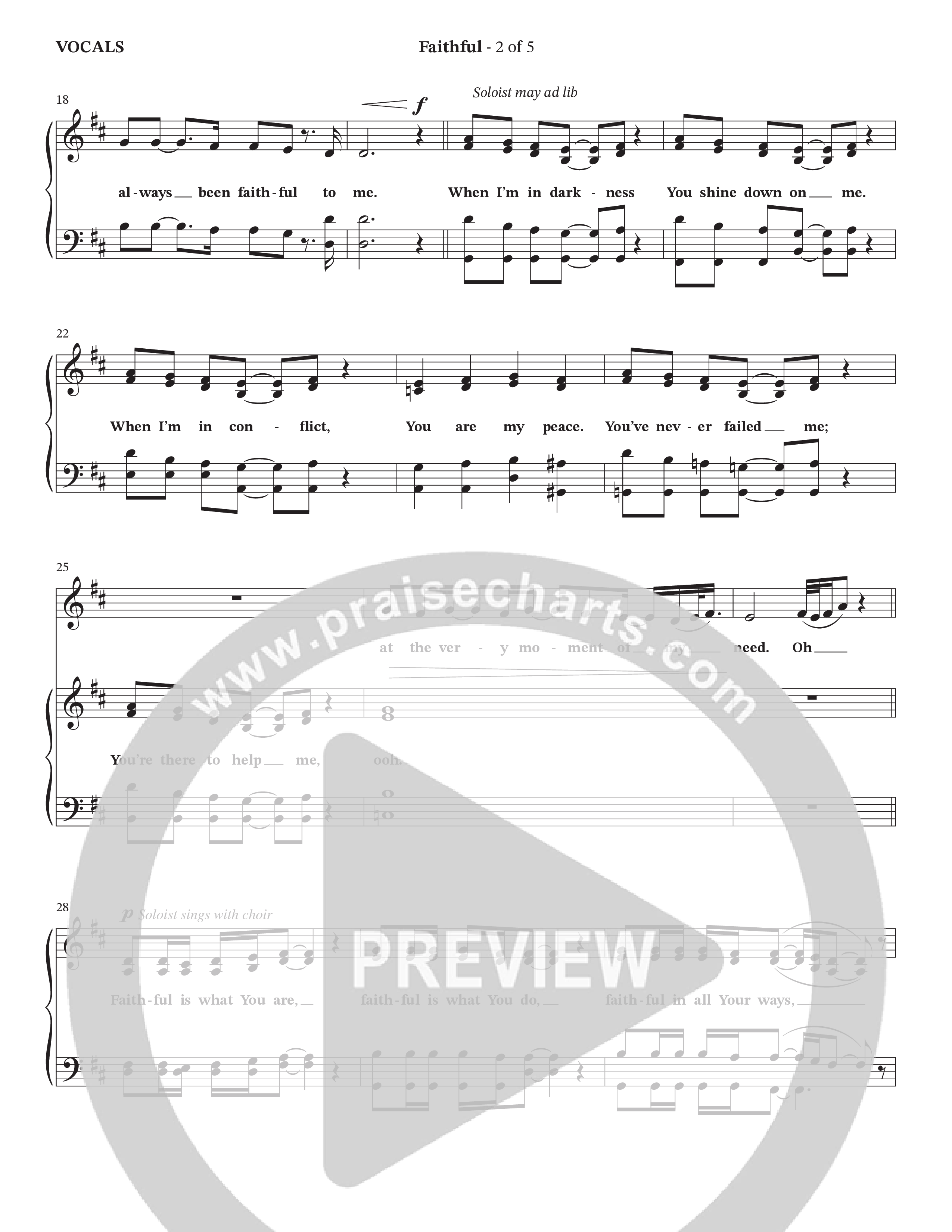 Faithful (Choral Anthem SATB) Choir Sheet (The Craguns)