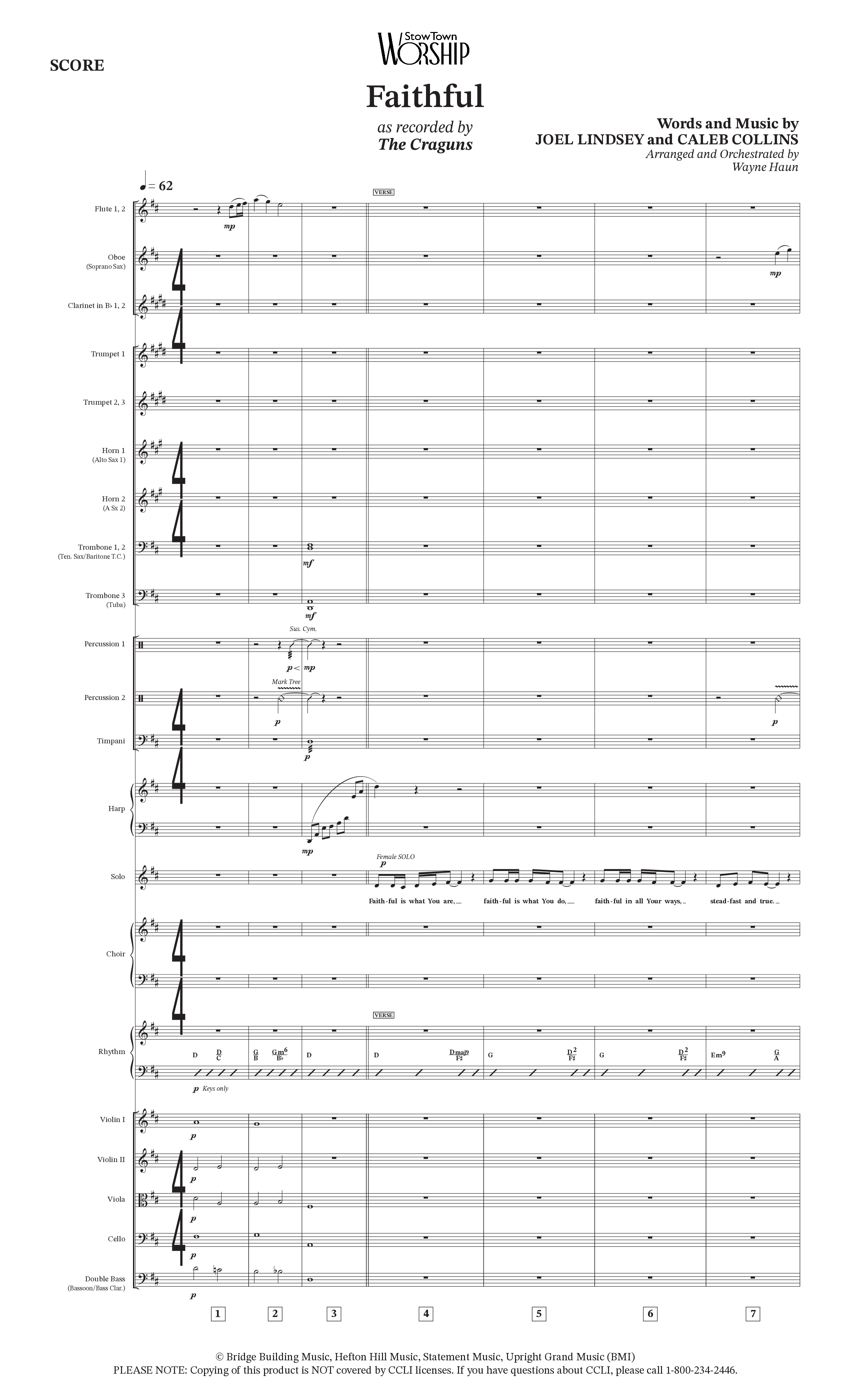Faithful (Choral Anthem SATB) Orchestration (The Craguns)