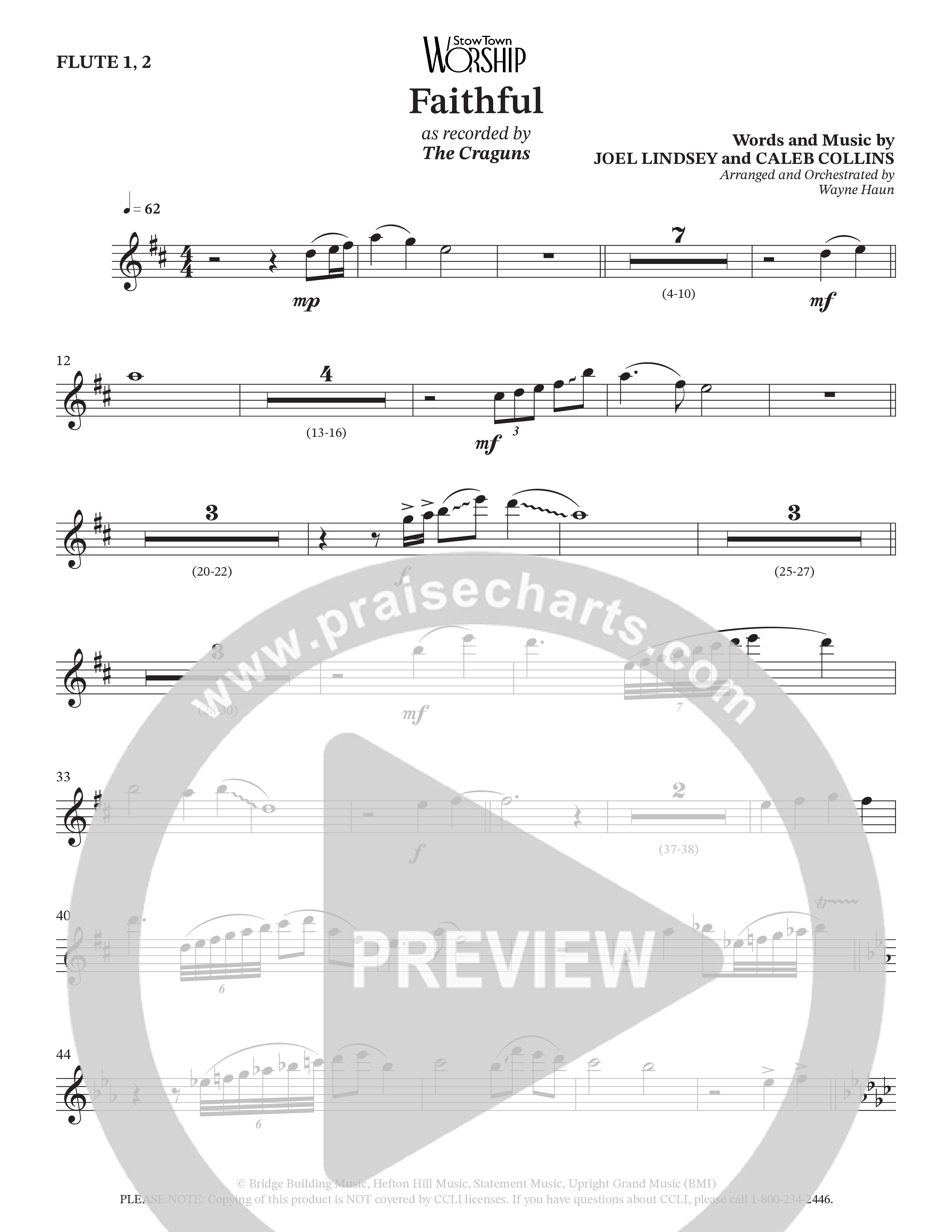 Faithful (Choral Anthem SATB) Flute 1/2 (The Craguns)
