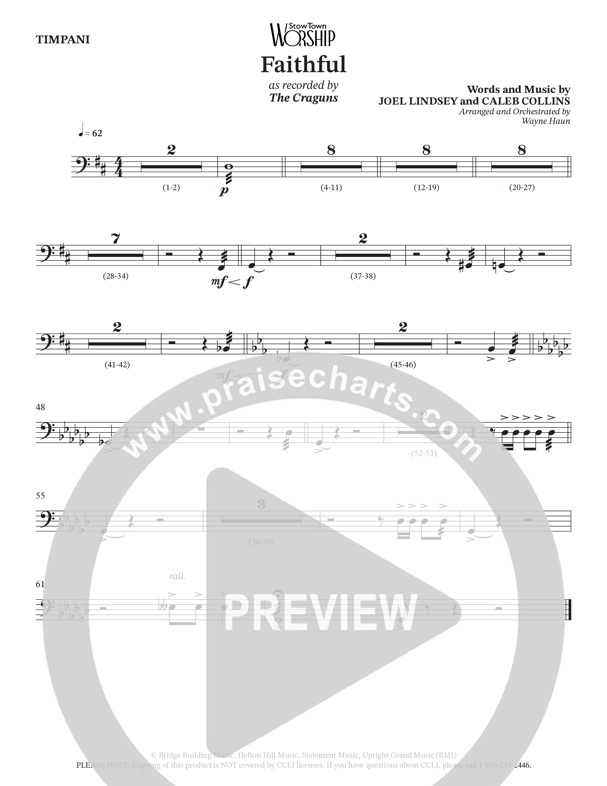 Faithful (Choral Anthem SATB) Timpani (The Craguns)
